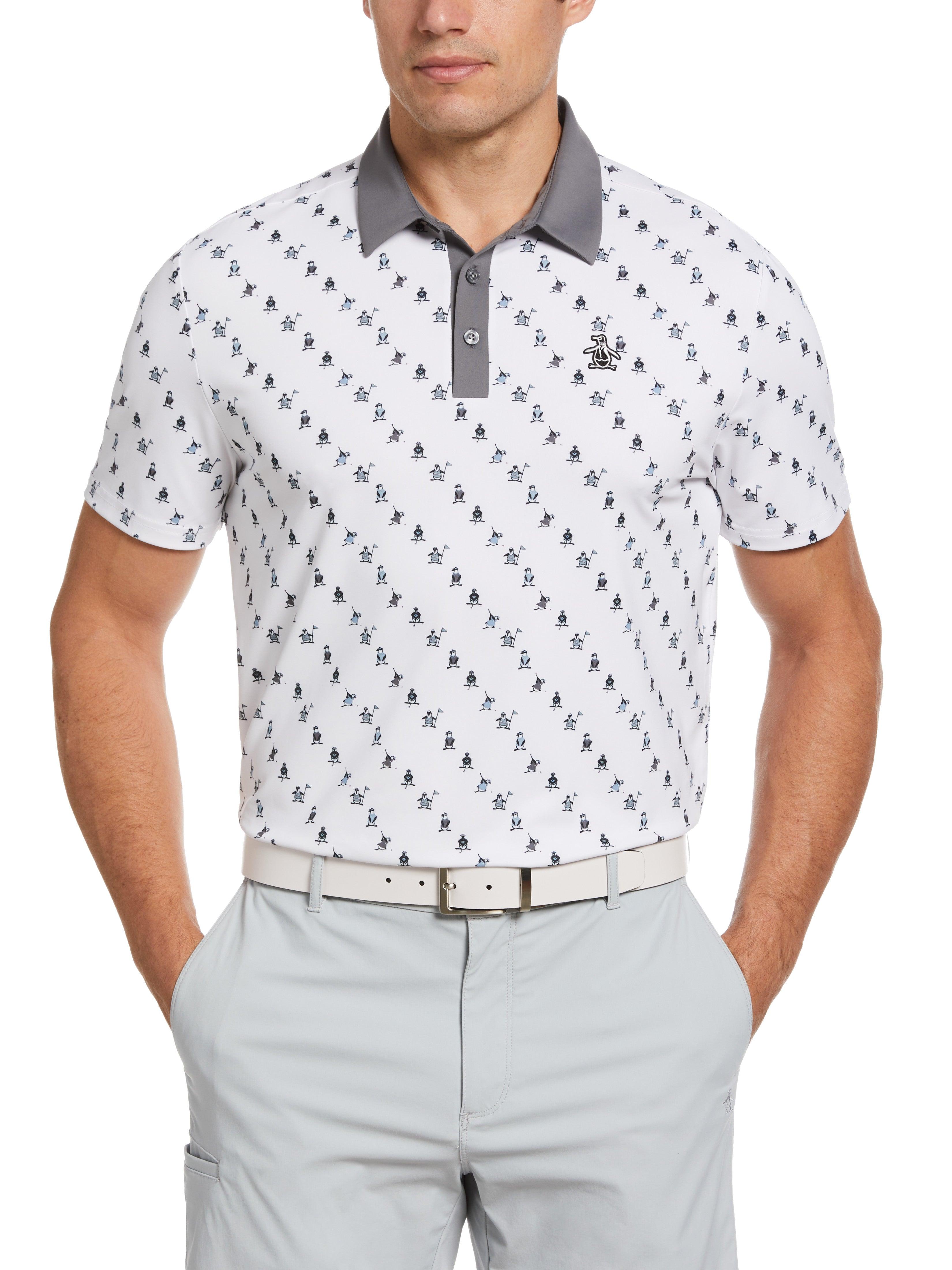 Original Penguin Swinging Pete Novelty Print Golf Polo in White for Men