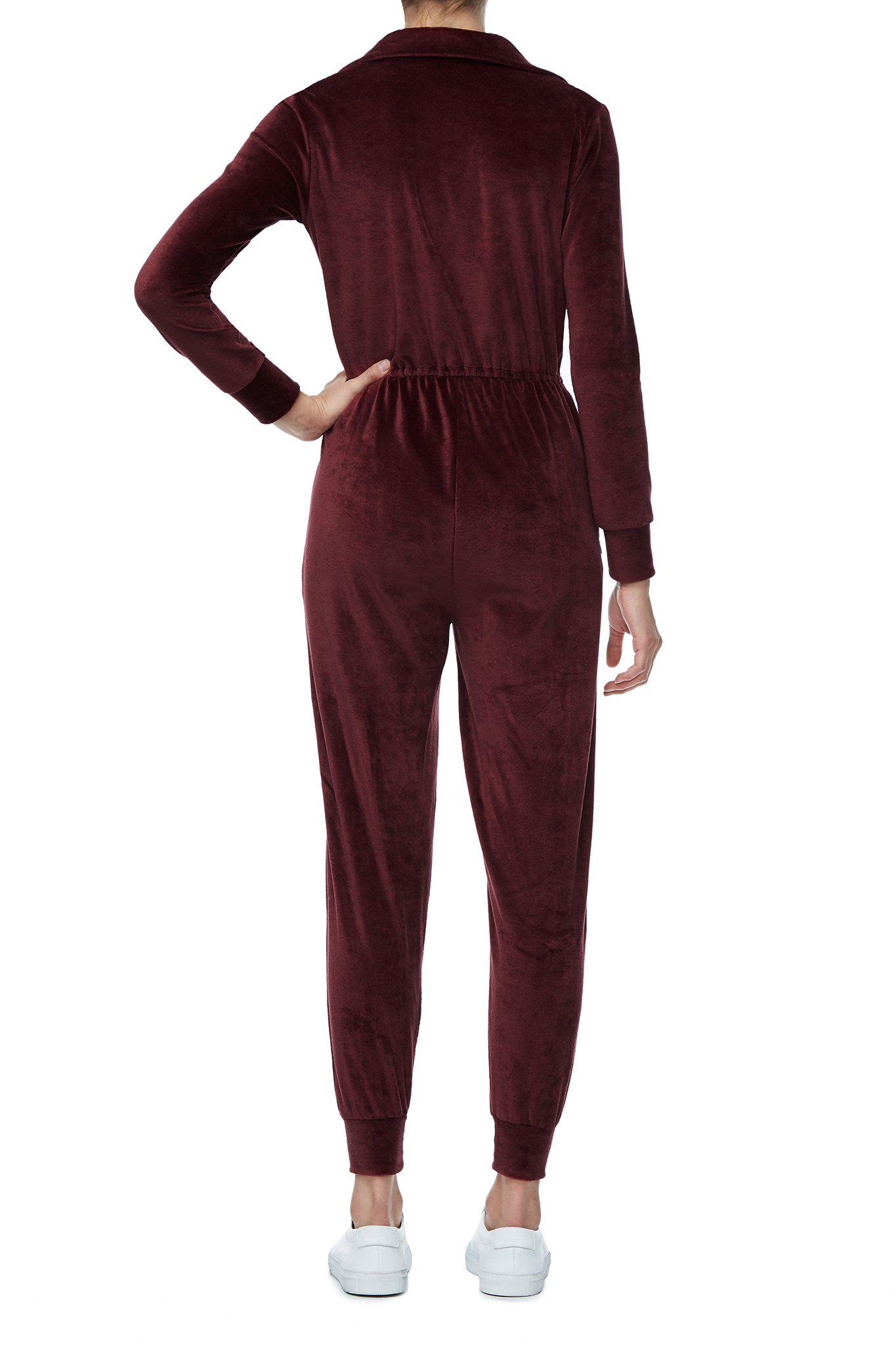 good american velour jumpsuit