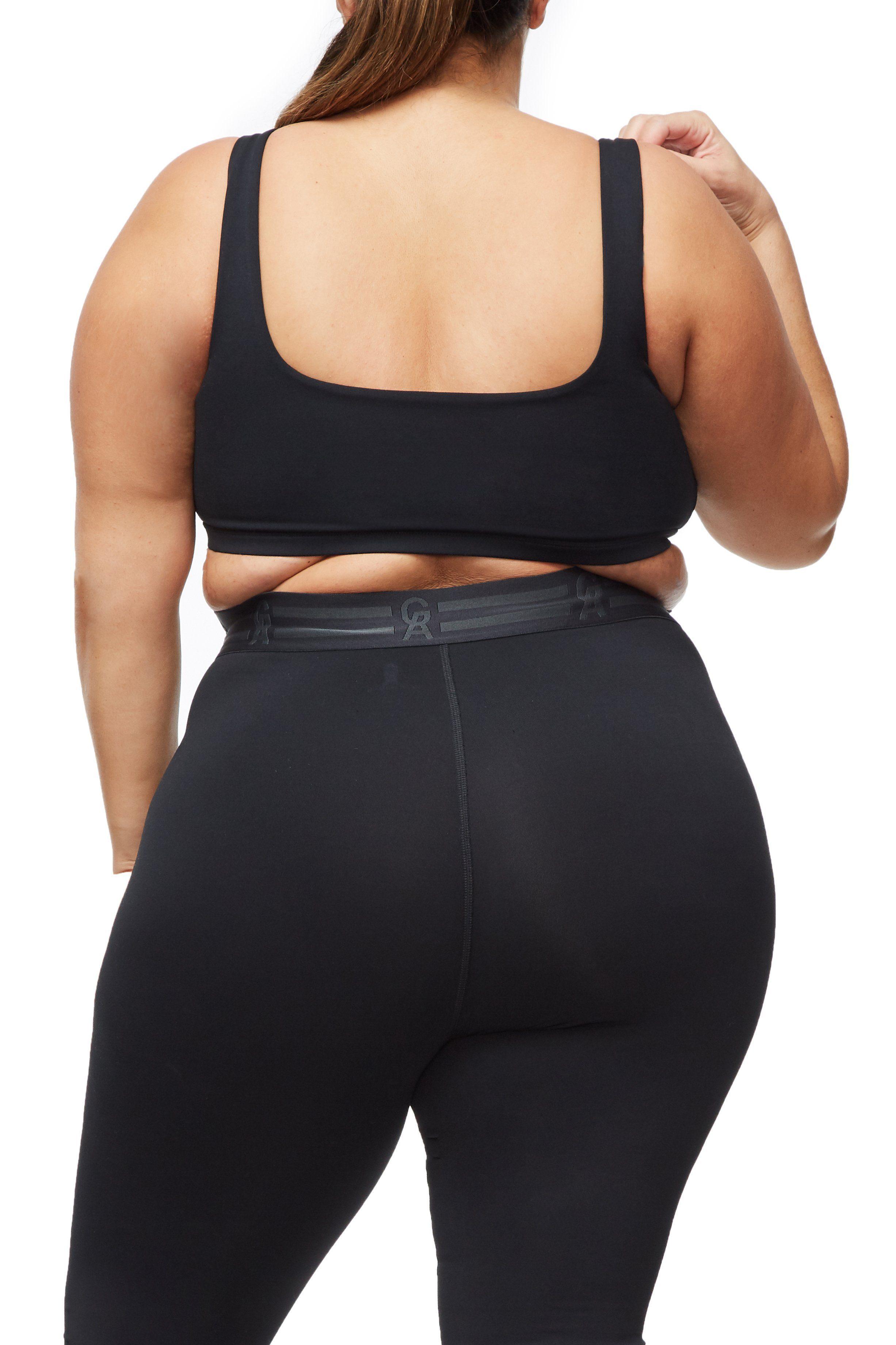 GOOD AMERICAN The True Strength Sports Bra in Black Lyst