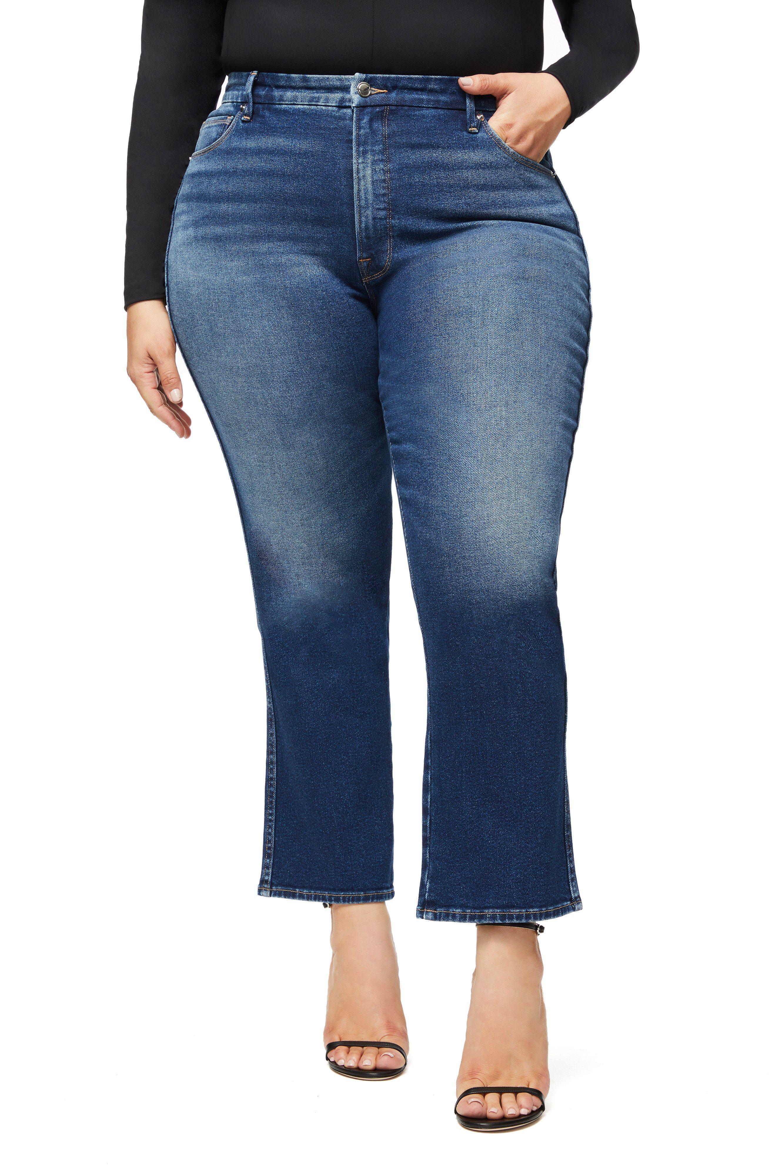GOOD AMERICAN Denim Good Curve Western Yoke in Blue Lyst