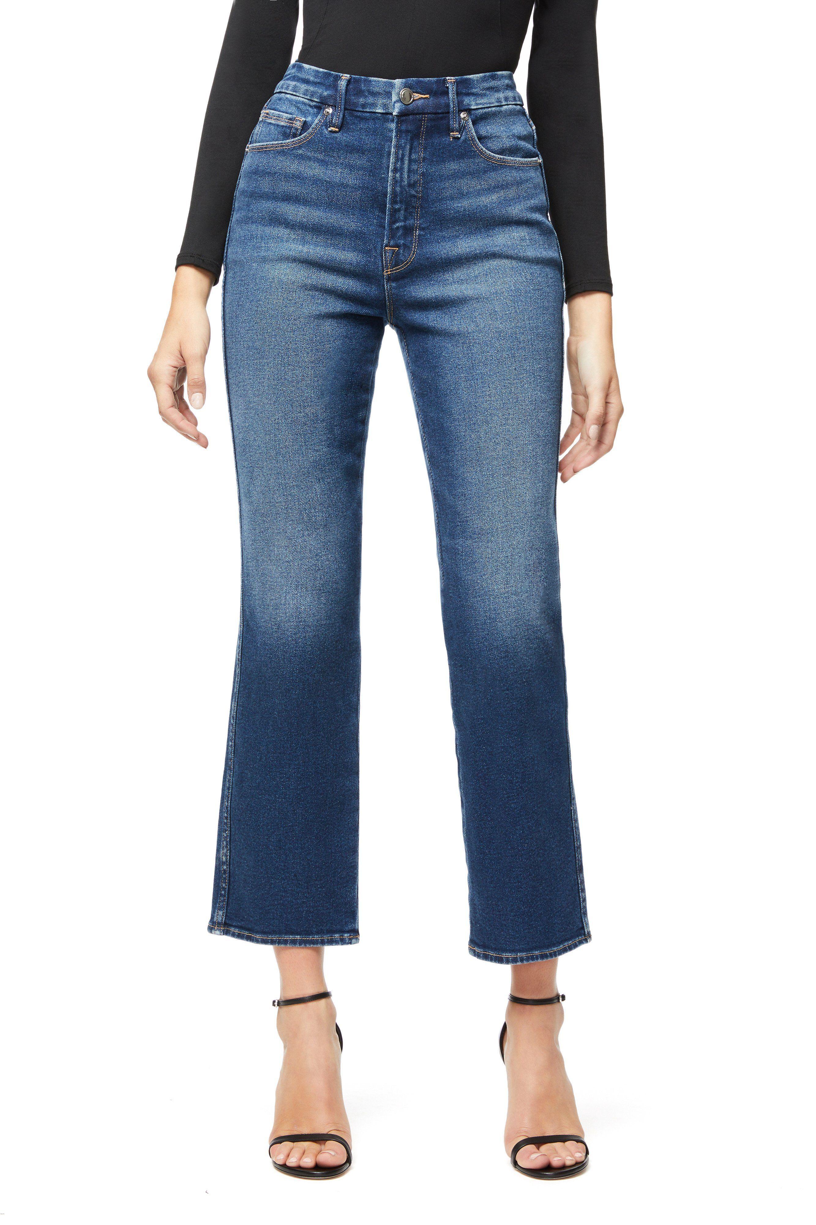 GOOD AMERICAN Denim Good Curve Western Yoke in Blue Lyst