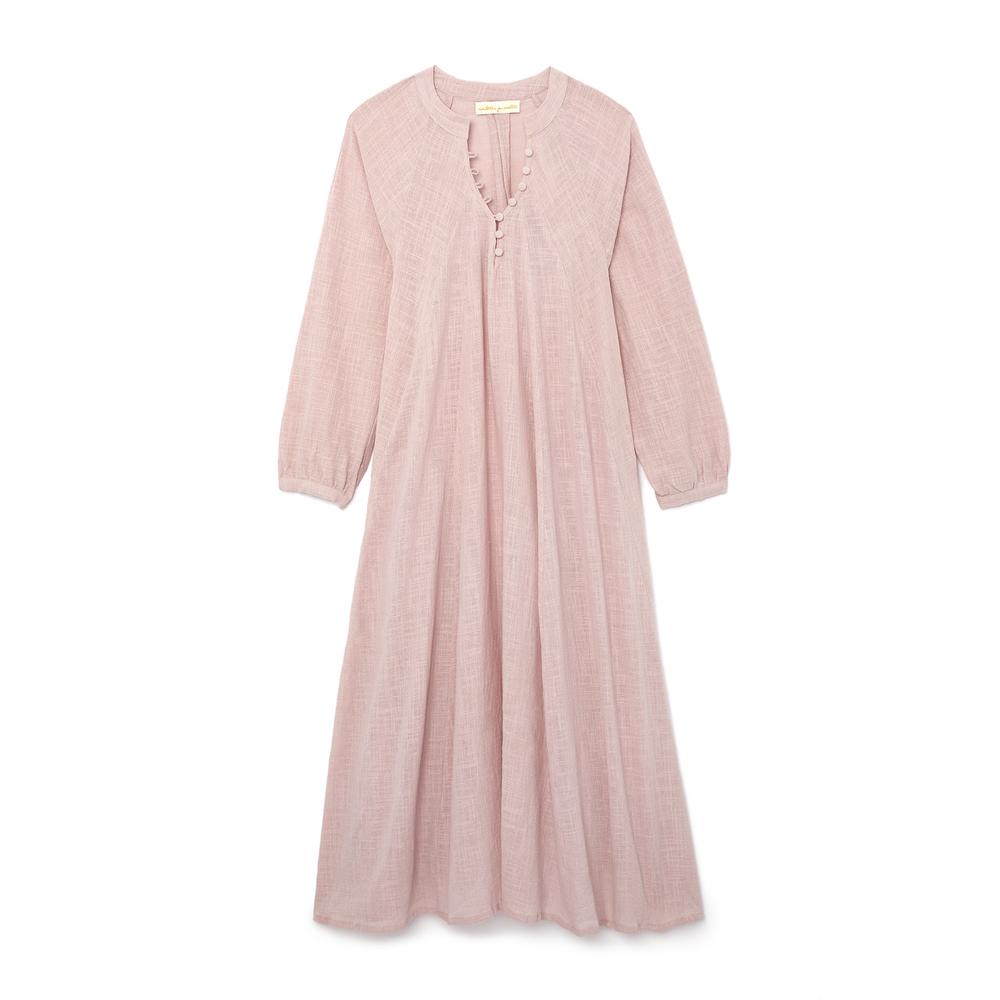 Natalie Martin Cotton Fiore Maxi Dress in Blush (Pink) - Lyst