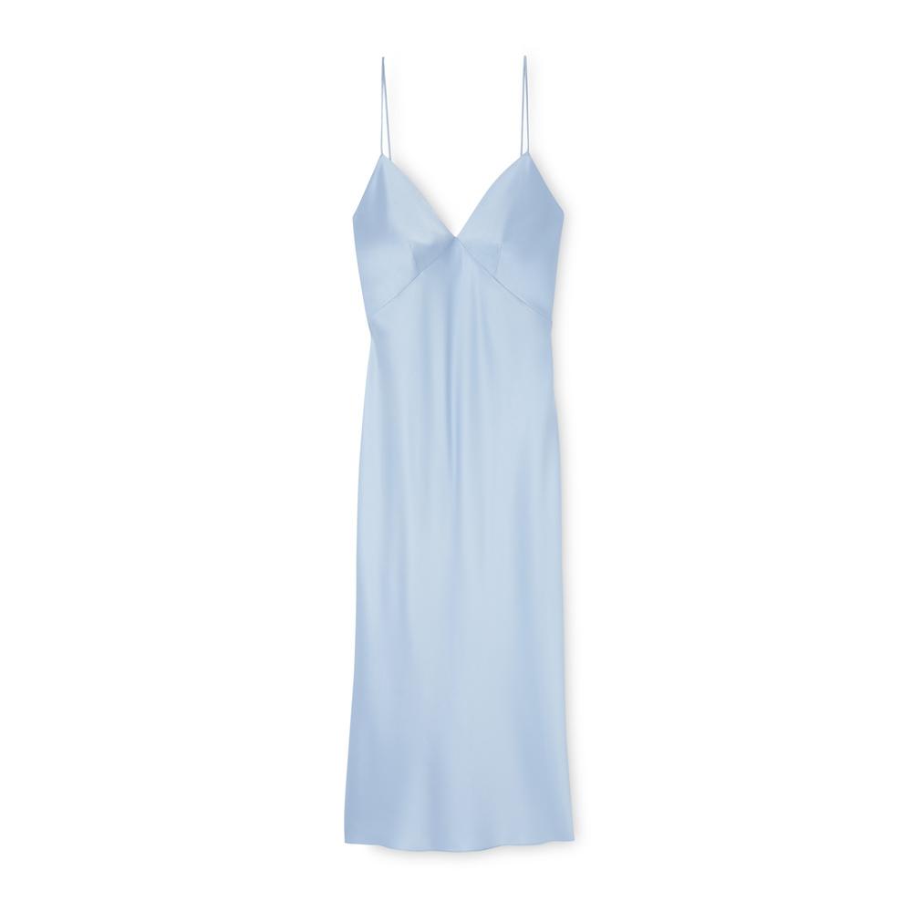 bias cut silk slip dress