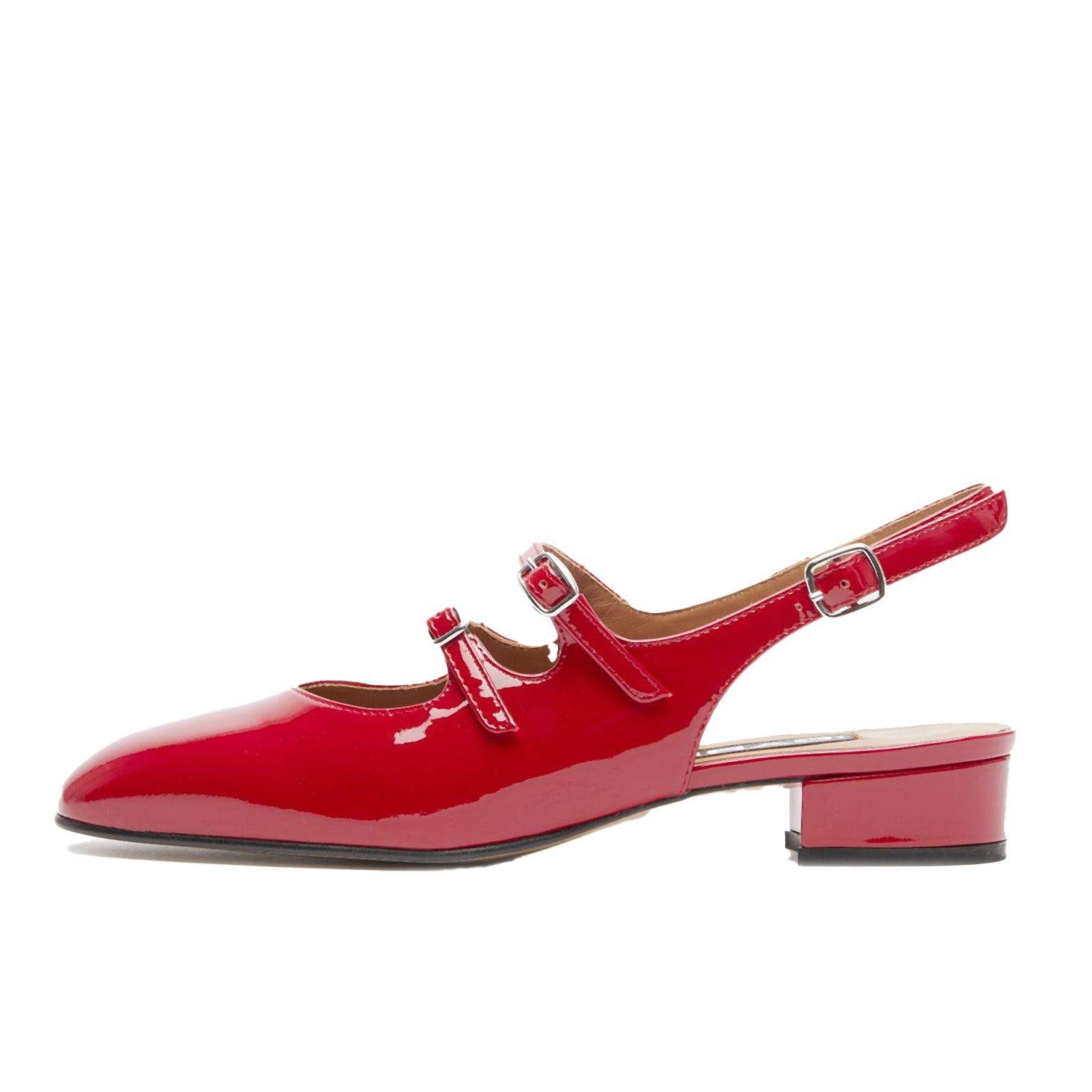 CAREL Peche Red Patent Leather Mary Jane Slingback Pumps in Blue | Lyst