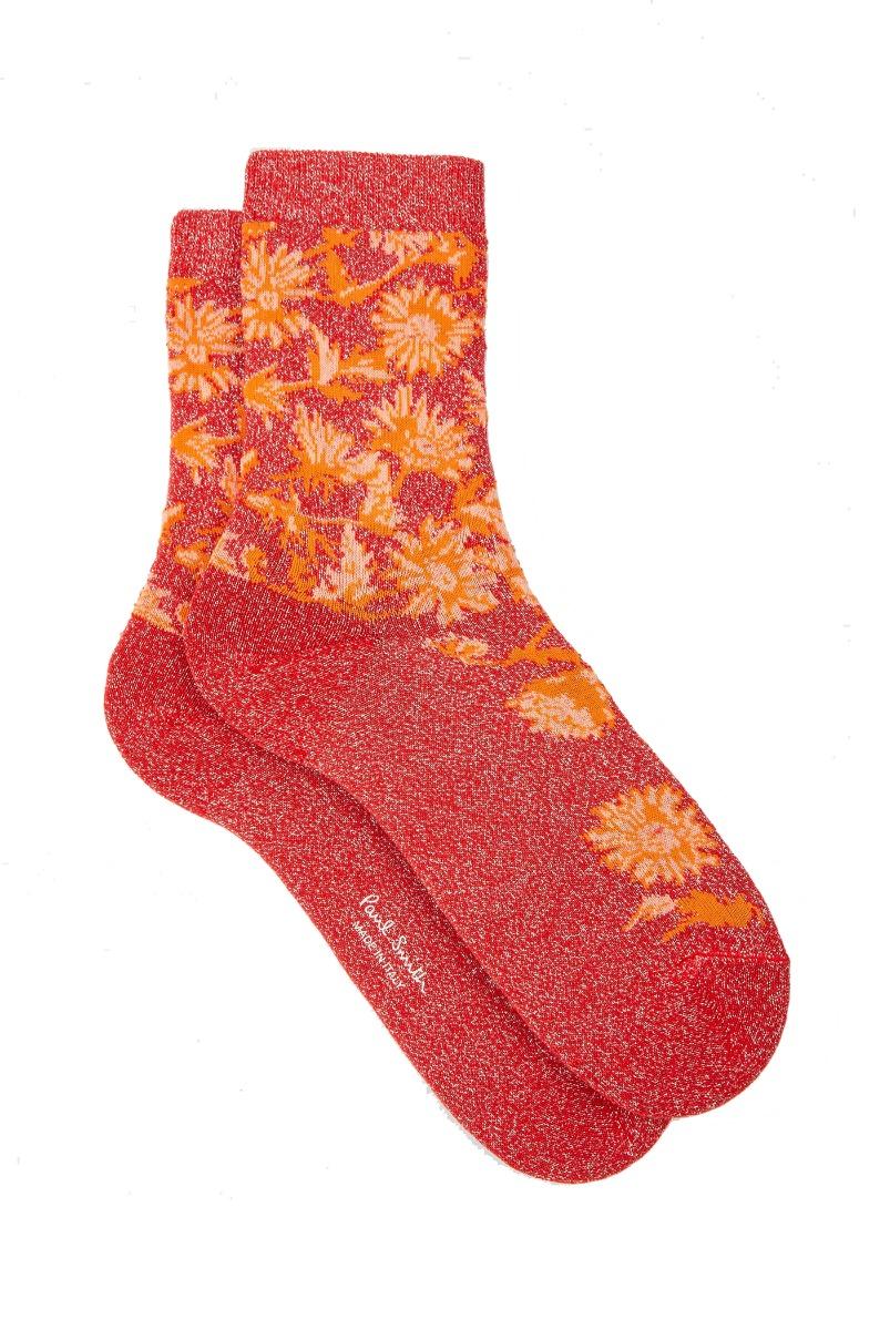 Paul Smith Cotton Archive Floral Socks in Green Womens Clothing Hosiery Socks 