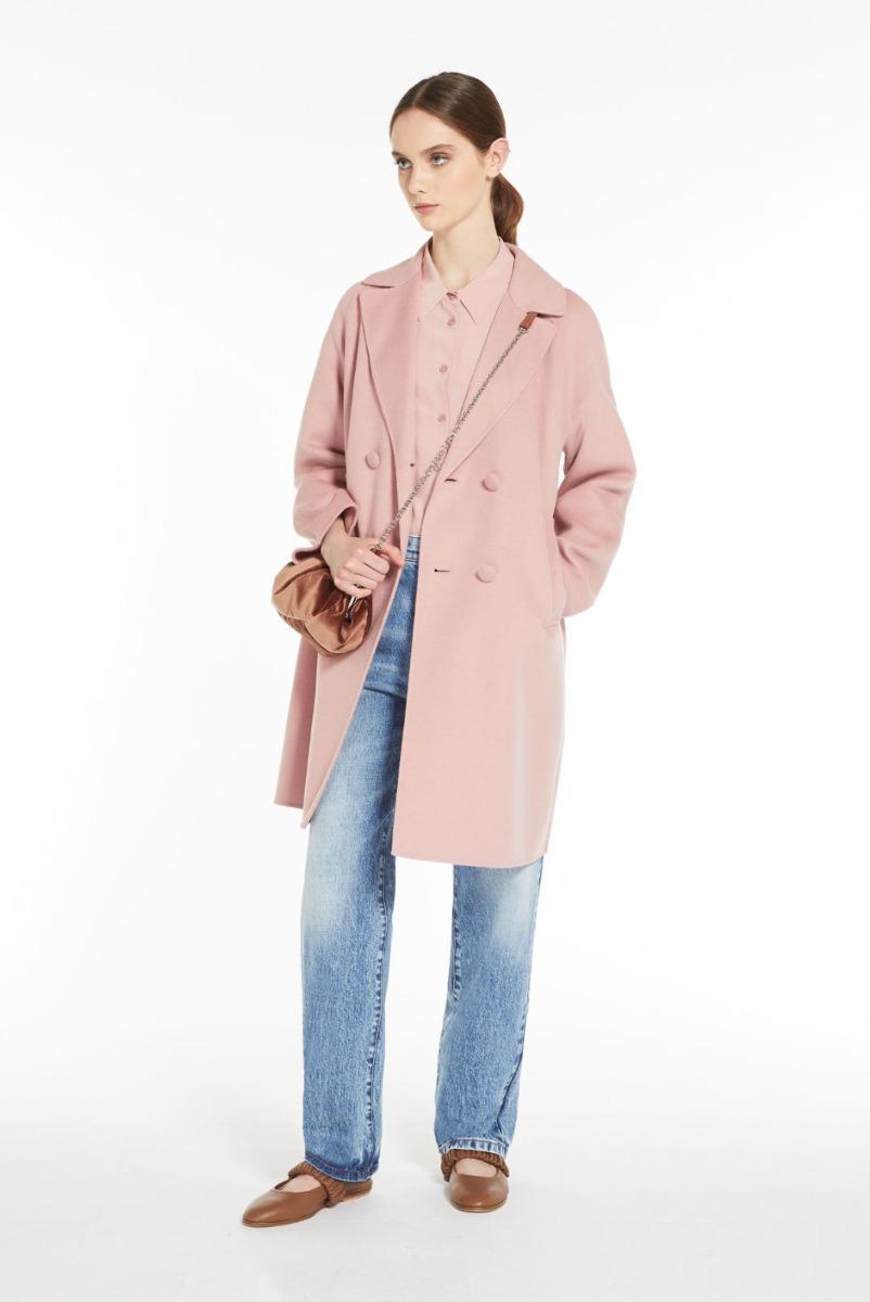 Weekend by Maxmara Rivetto Double-breasted Coat in Pink | Lyst