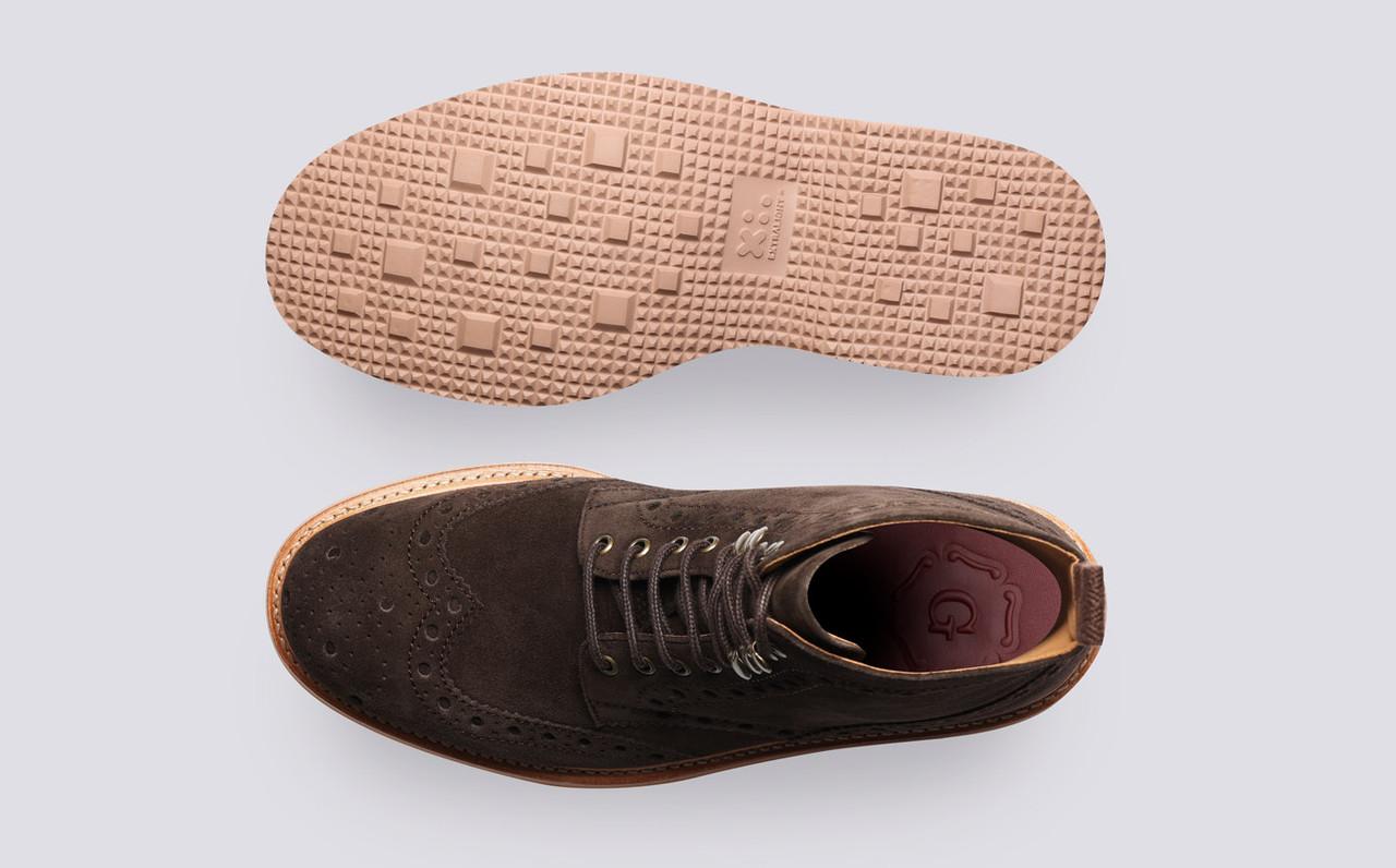 Grenson Fred Brogue Boots in Black for 