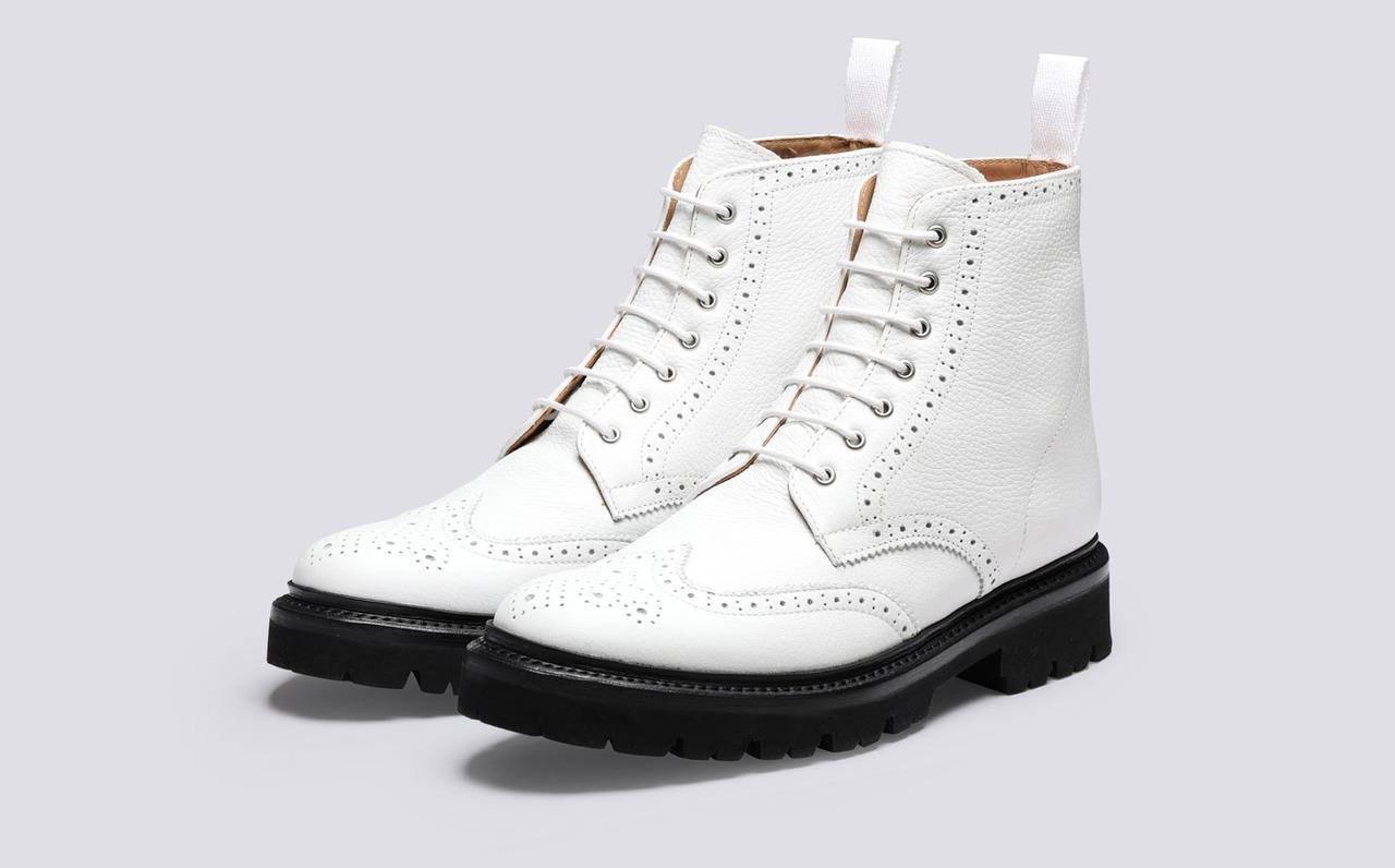 grenson white boots