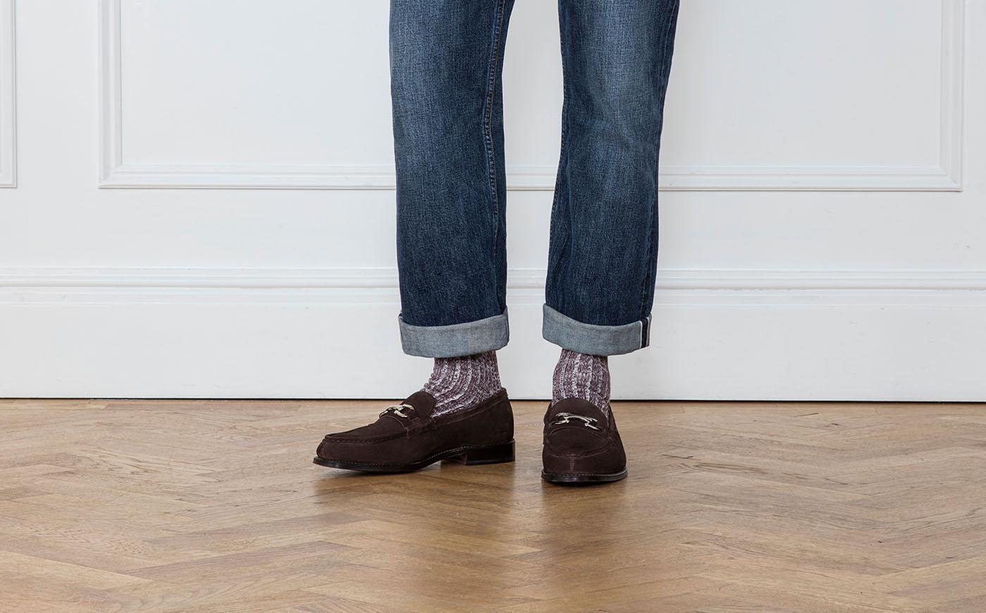 grenson suede loafers