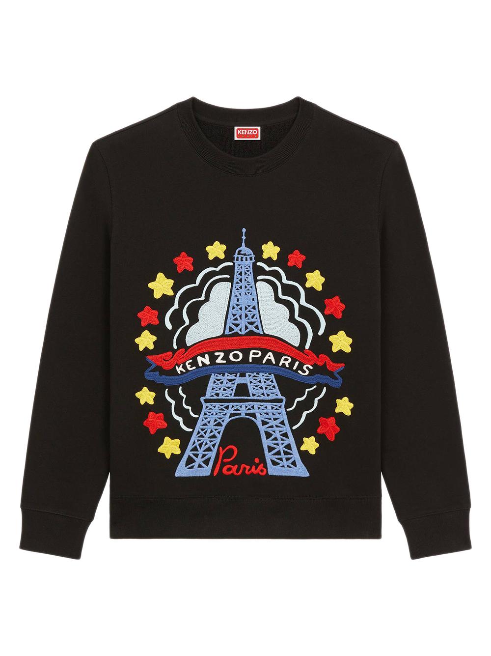 KENZO Felpa Drawn Varsity in Black for Men Lyst UK