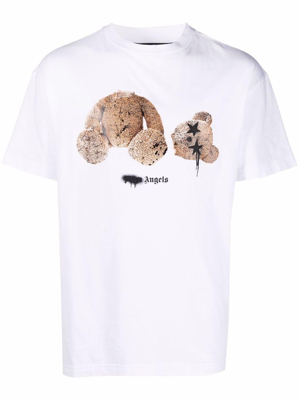 Palm Angels Spray Bear T-shirt in White for Men | Lyst Australia