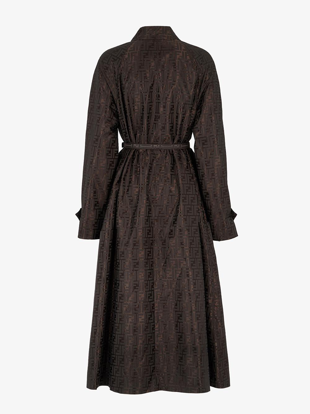 FENDI belted wool coat - Brown
