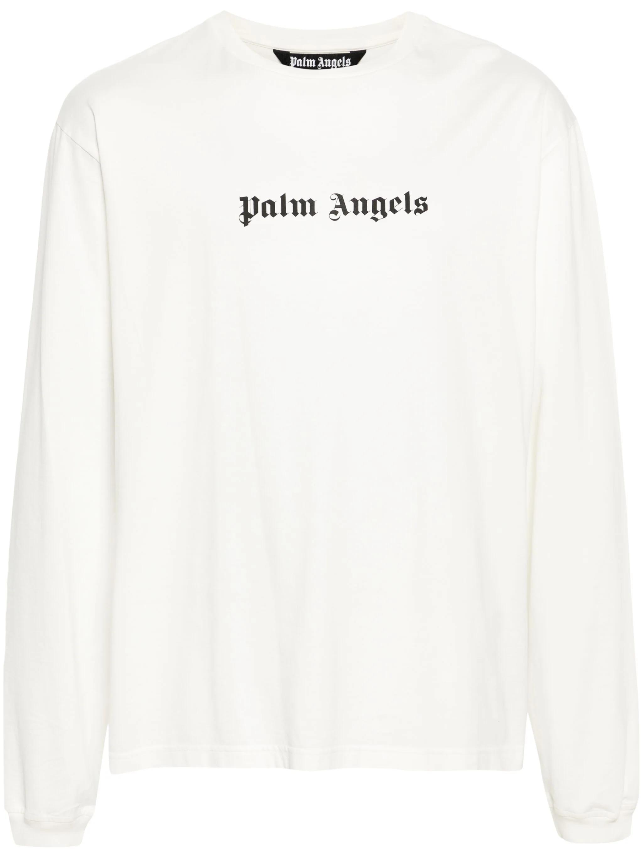 palm angels logo print t shirt white