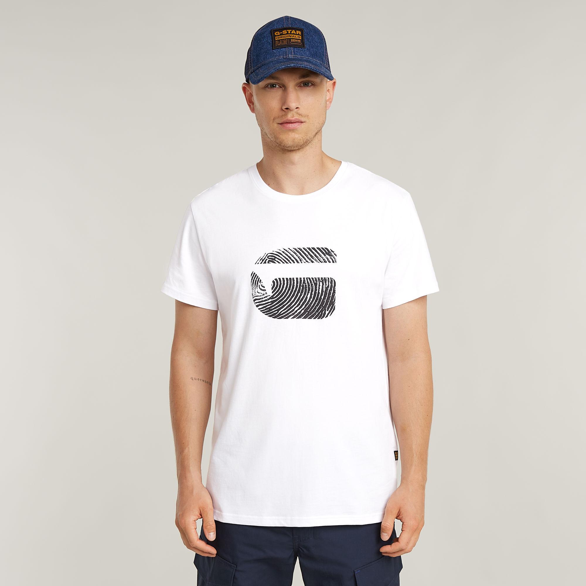 G-Star Finger Print Burger T-Shirt in White for Men | Lyst