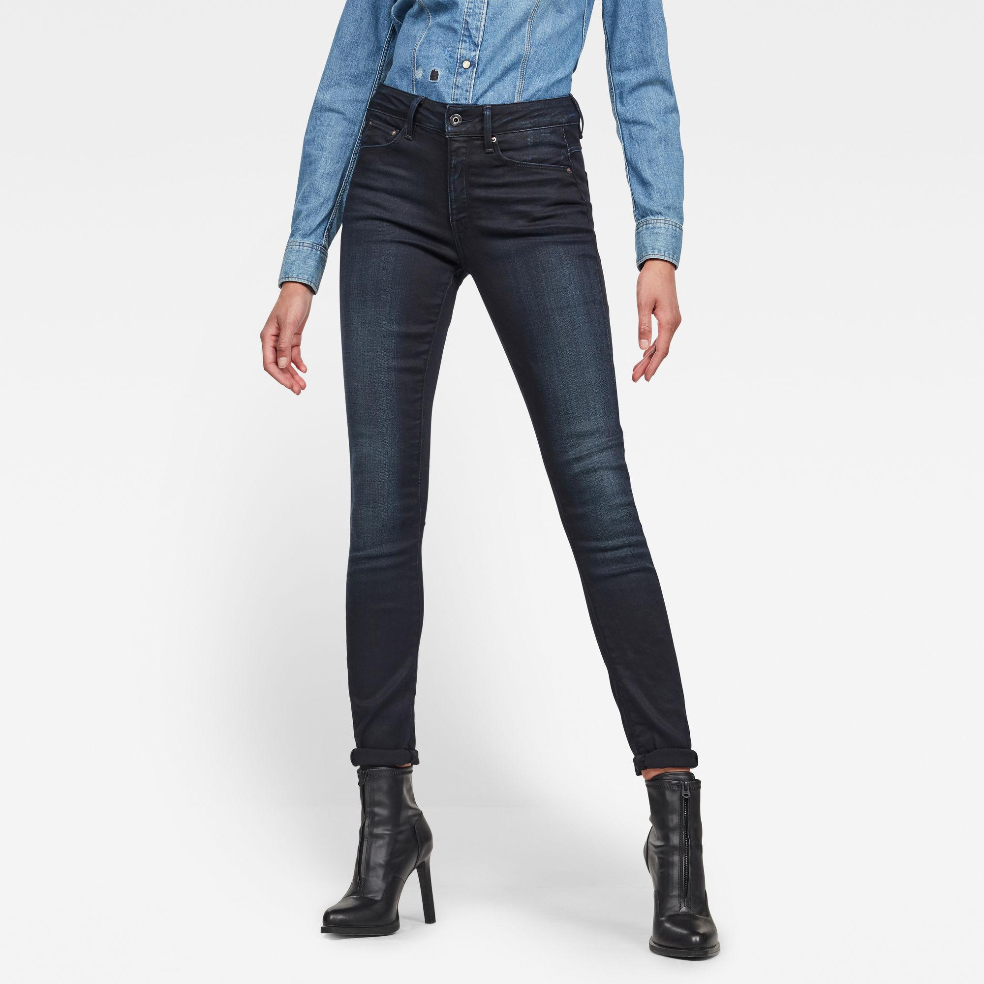 G-Star RAW 3301 High Waist Skinny Jeans in het Blauw | Lyst NL