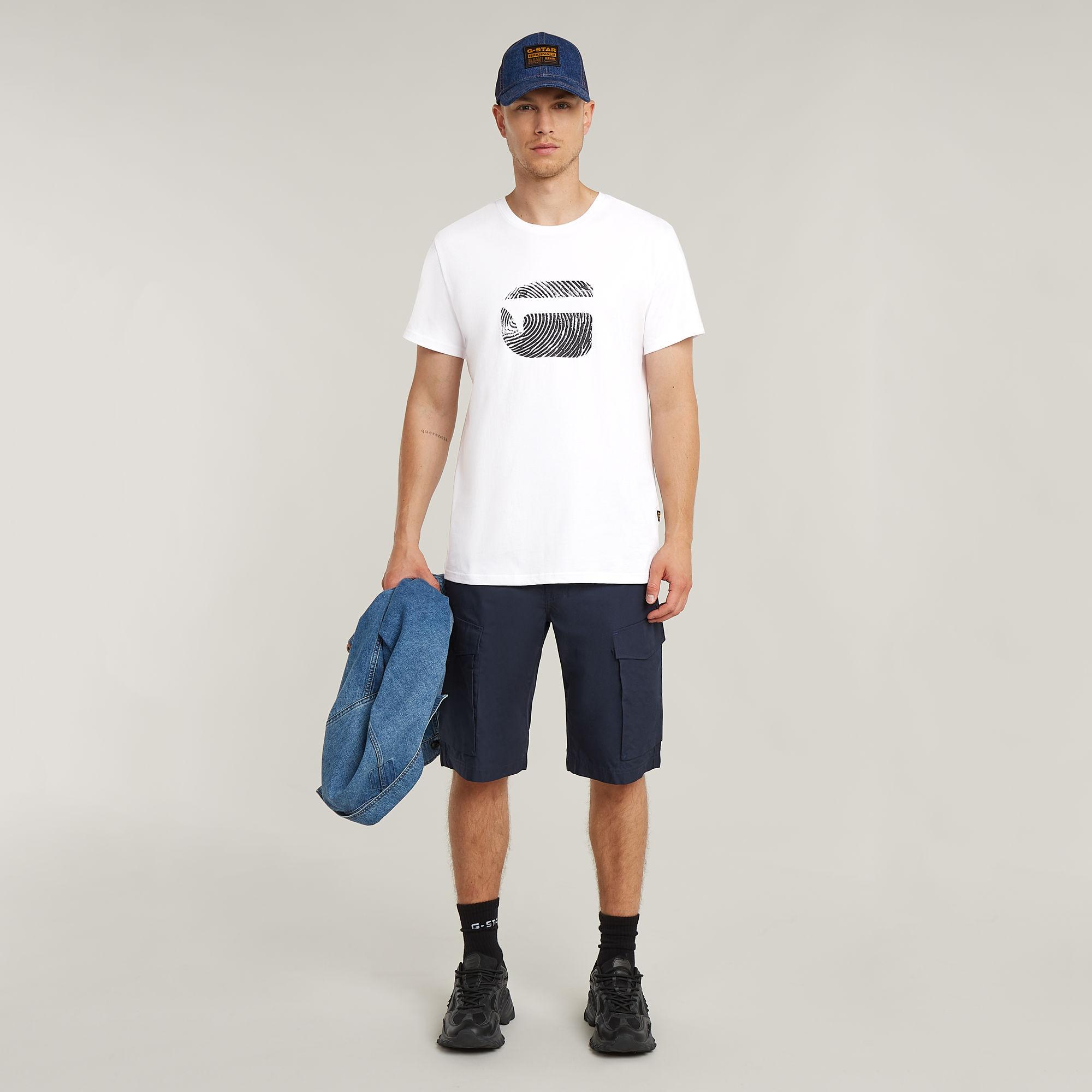 送料込★G-Star★Finger Print Burger Tシャツ G-Star Finger Print Burger T-Shirt in White for Men | Lyst