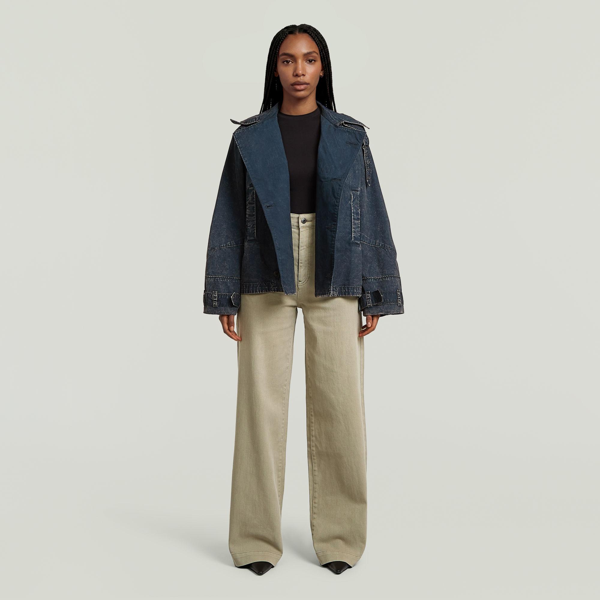 G-STAR RAW Women's Oversized Jackets, Blue (Worn in Kingfisher D23643-D317- G114), M, Azul (Worn in Kingfisher D23643-D317-G114