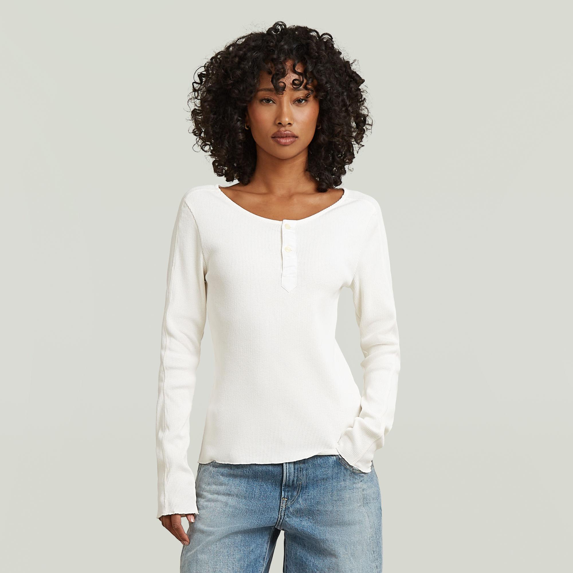 G-Star Overdyed Eyben Slim V-Neck Top 2.0 Pink Linen Gd D24533 B059 H033