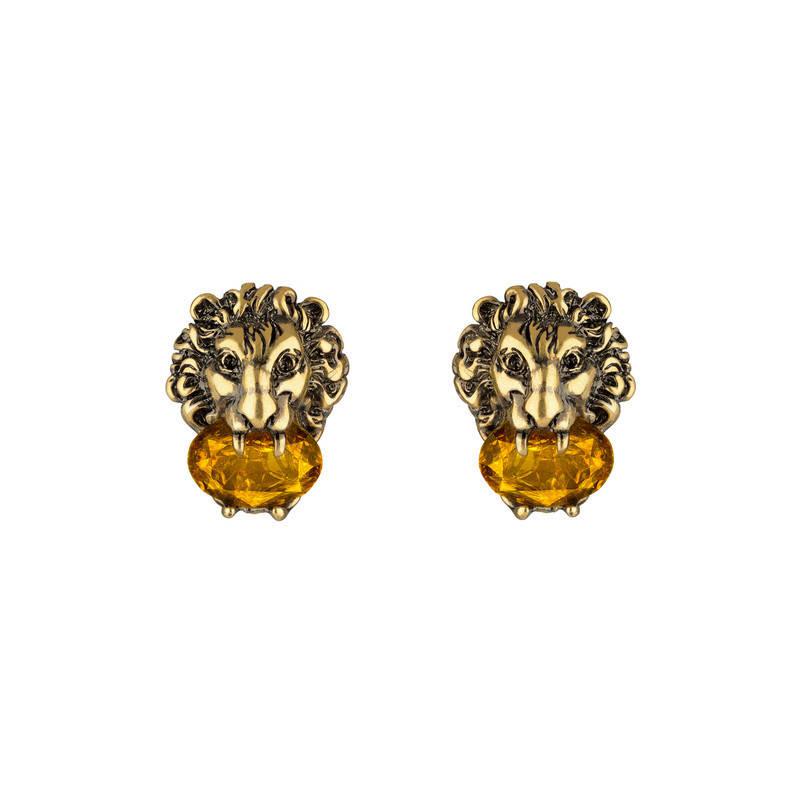 Gucci Lion Head Earrings Outlet Sale, UP TO 58% OFF | www ...