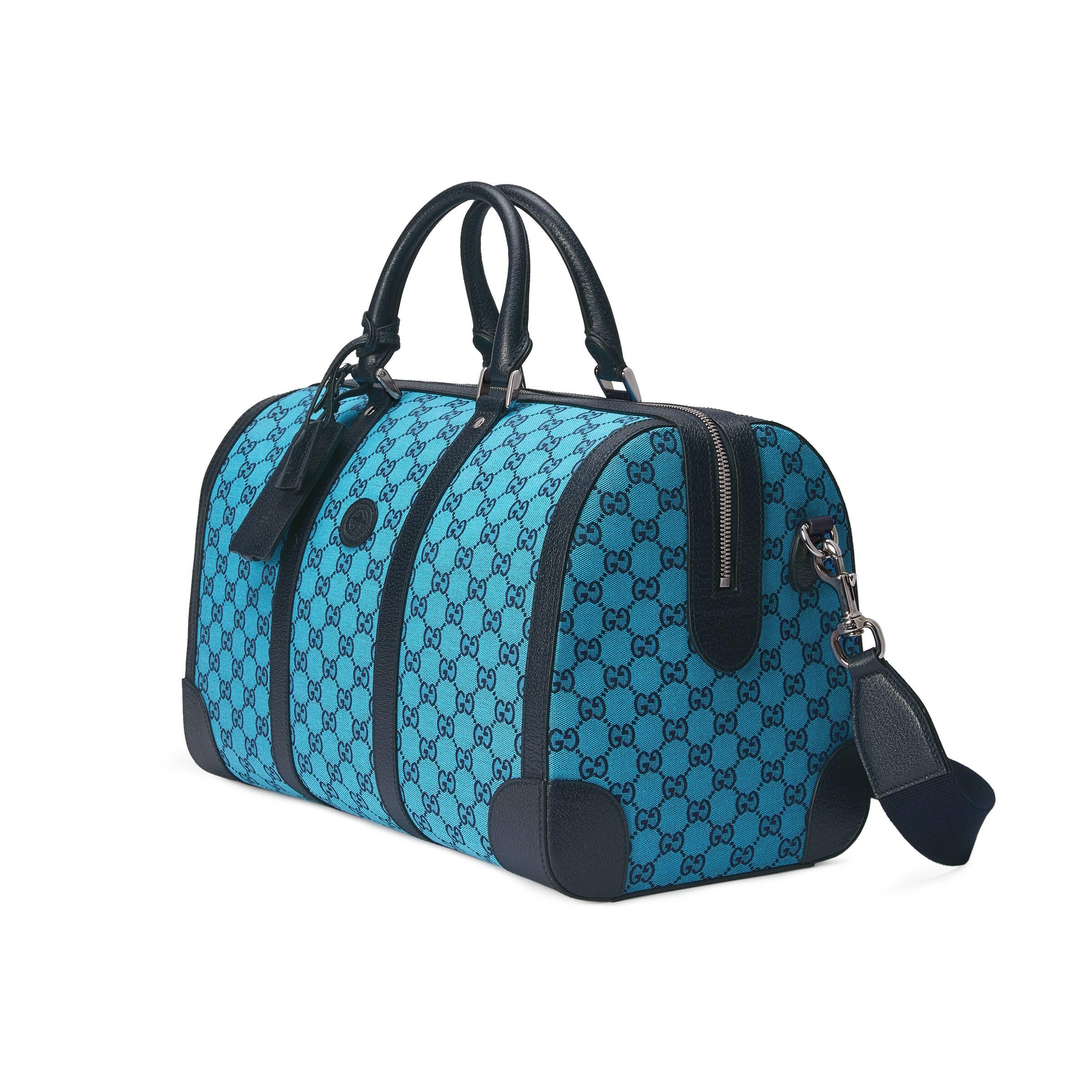 Gucci GG Multicolour Duffle Bag in Blue for Men