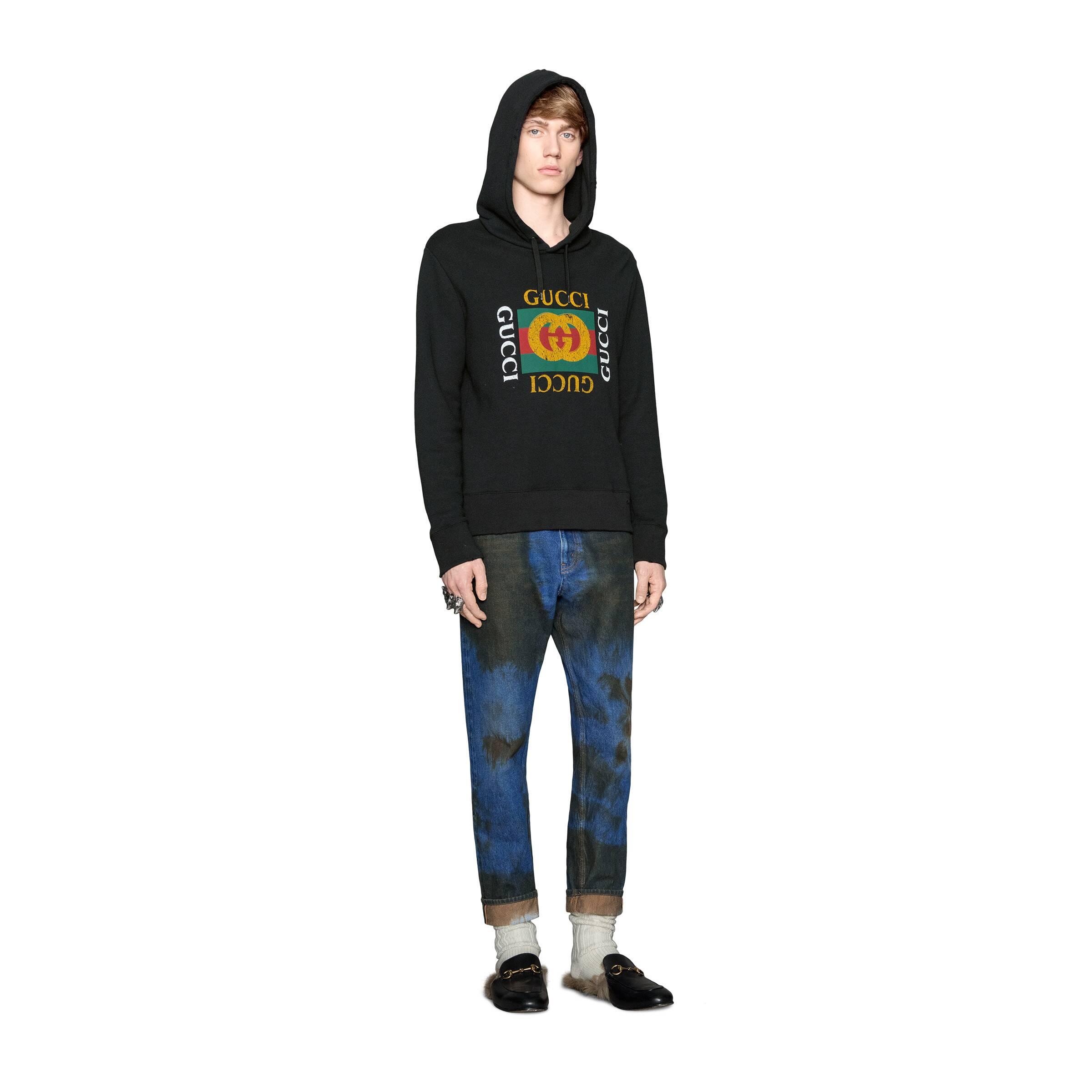 oversize sweatshirt with gucci logo