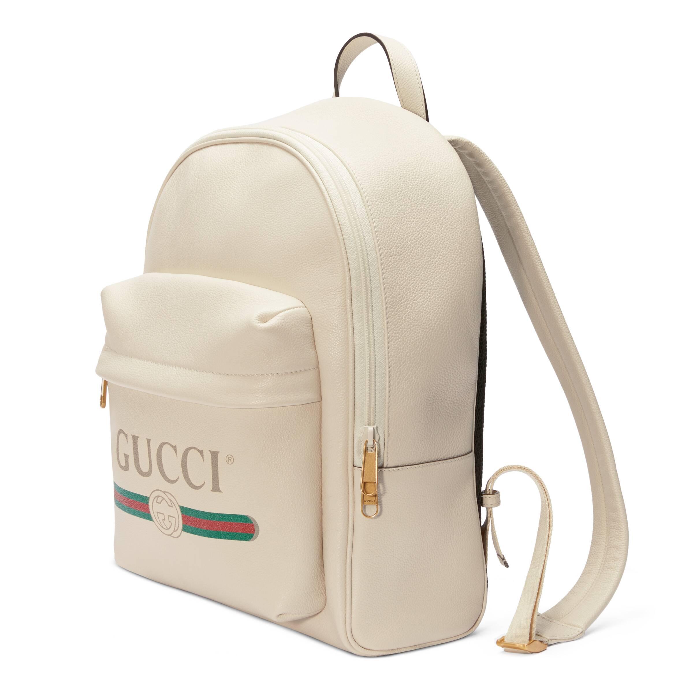Interlocking G logo leather backpack, Gucci Kids