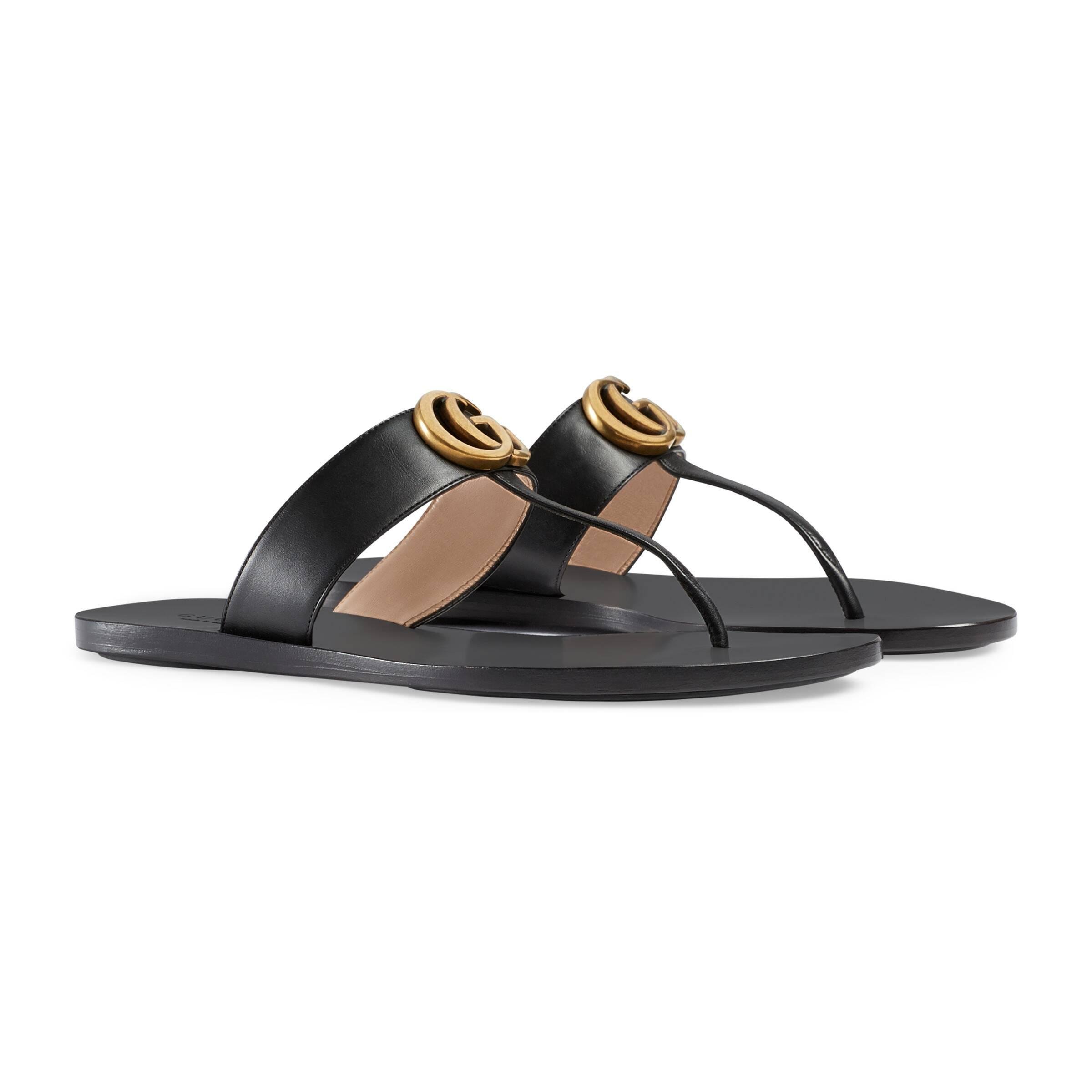 gucci marmont thong sandals