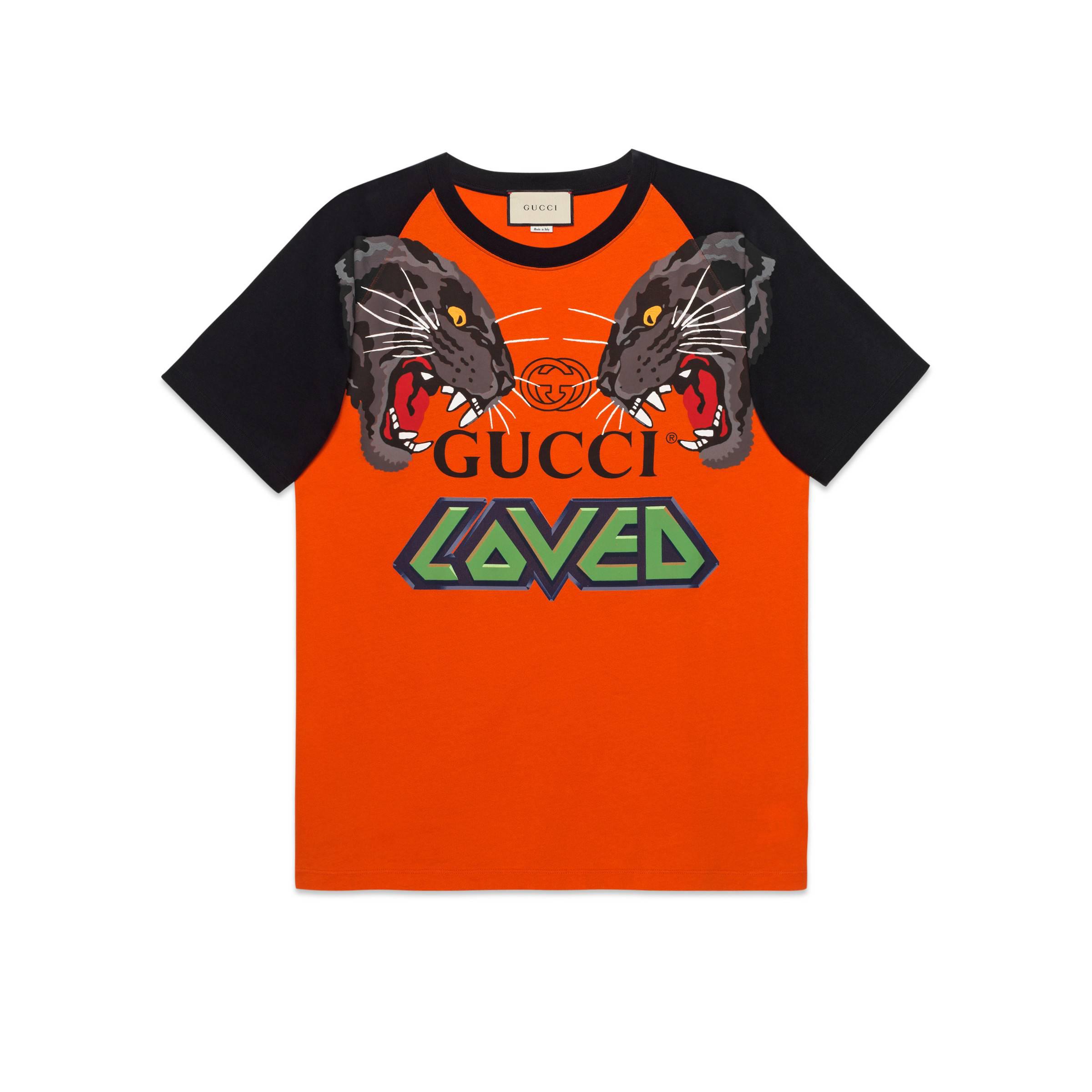 orange tiger gucci shirt