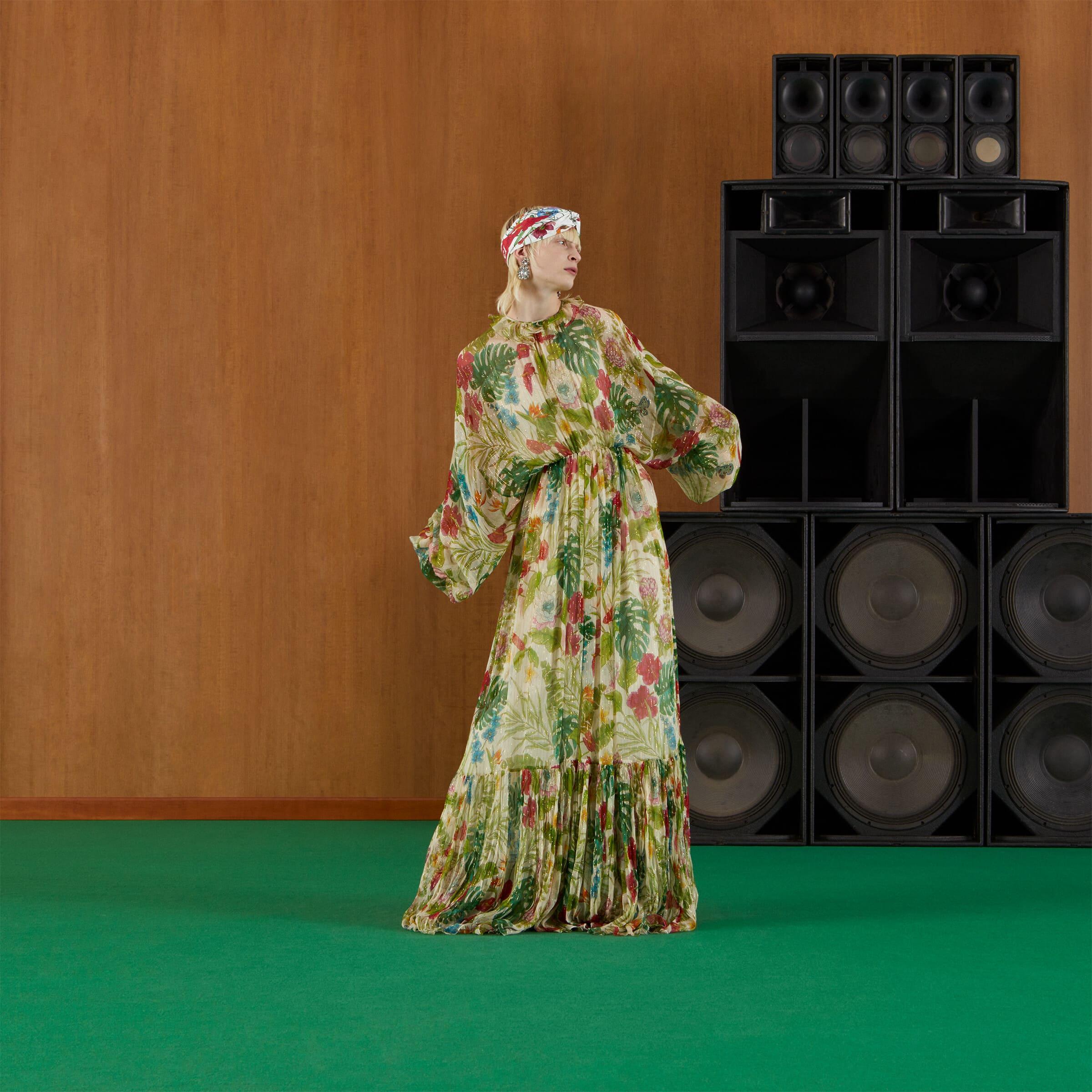 Gucci printed cheap silk dress