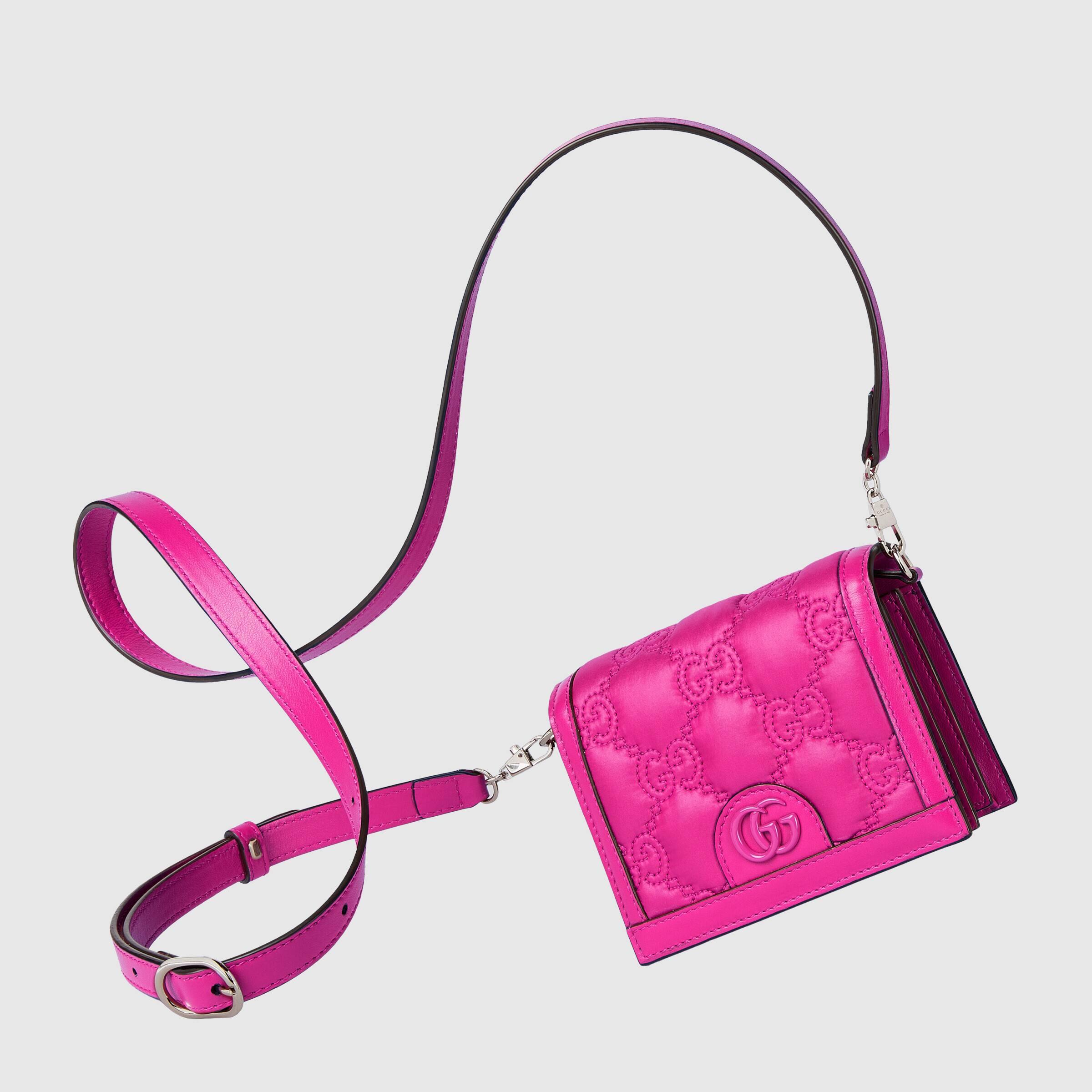 Gucci Quilted GG Mini Messenger Bag in Pink | Lyst UK