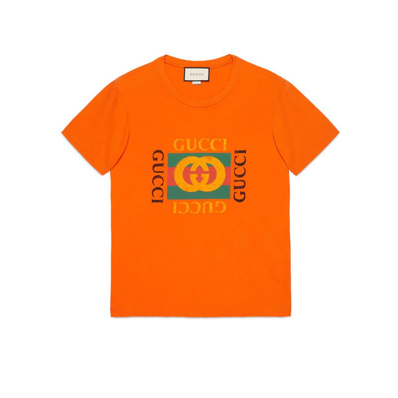 Gucci Cotton Logo Print T-shirt in 