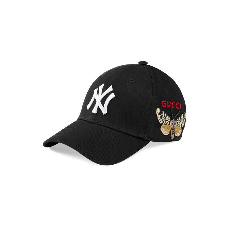Cappellino da baseball con patch NY YankeesTM da Uomo di Gucci in Nero |  Lyst