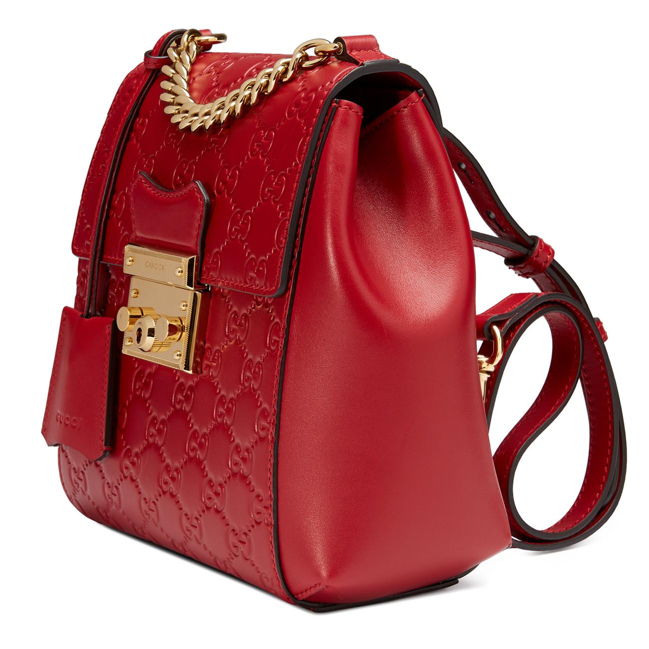 supreme backpack red leather
