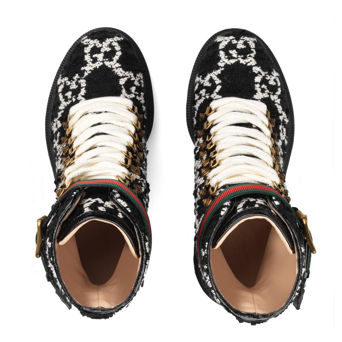 gg wool ankle boot black