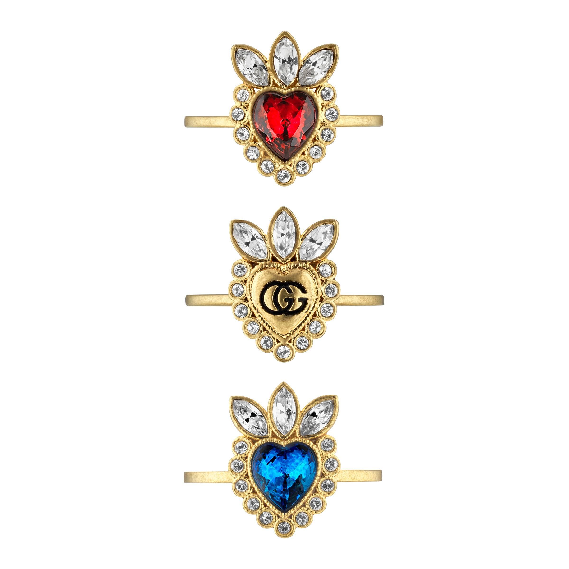 heart gucci ring gold