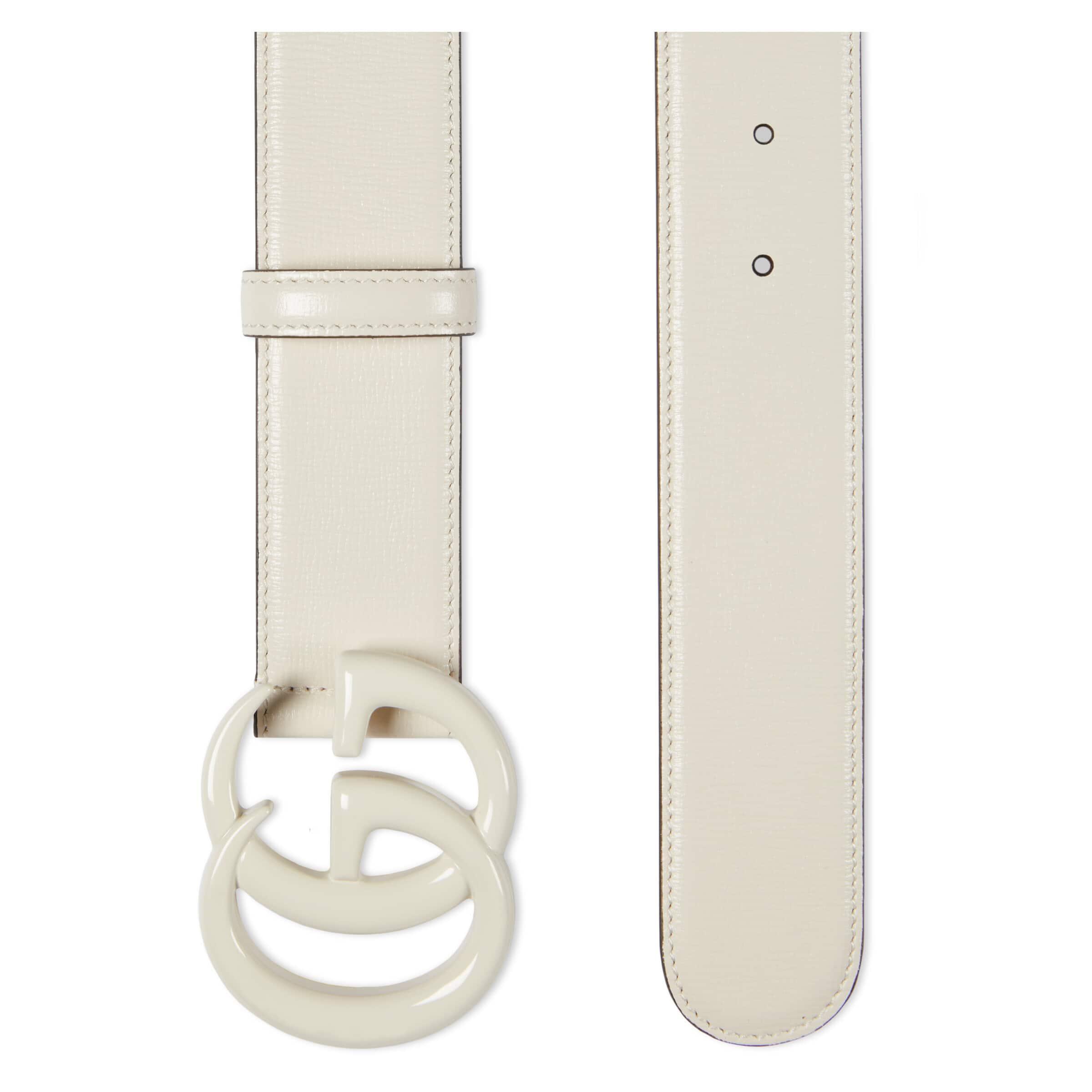 Gucci Gg Marmont Wide Belt In Nude & Neutrals