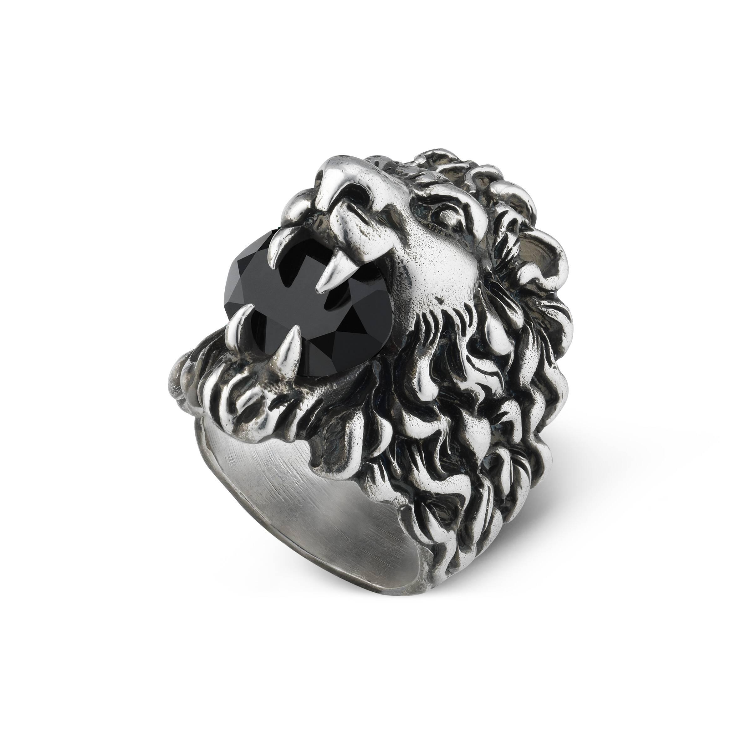 gucci lion head ring