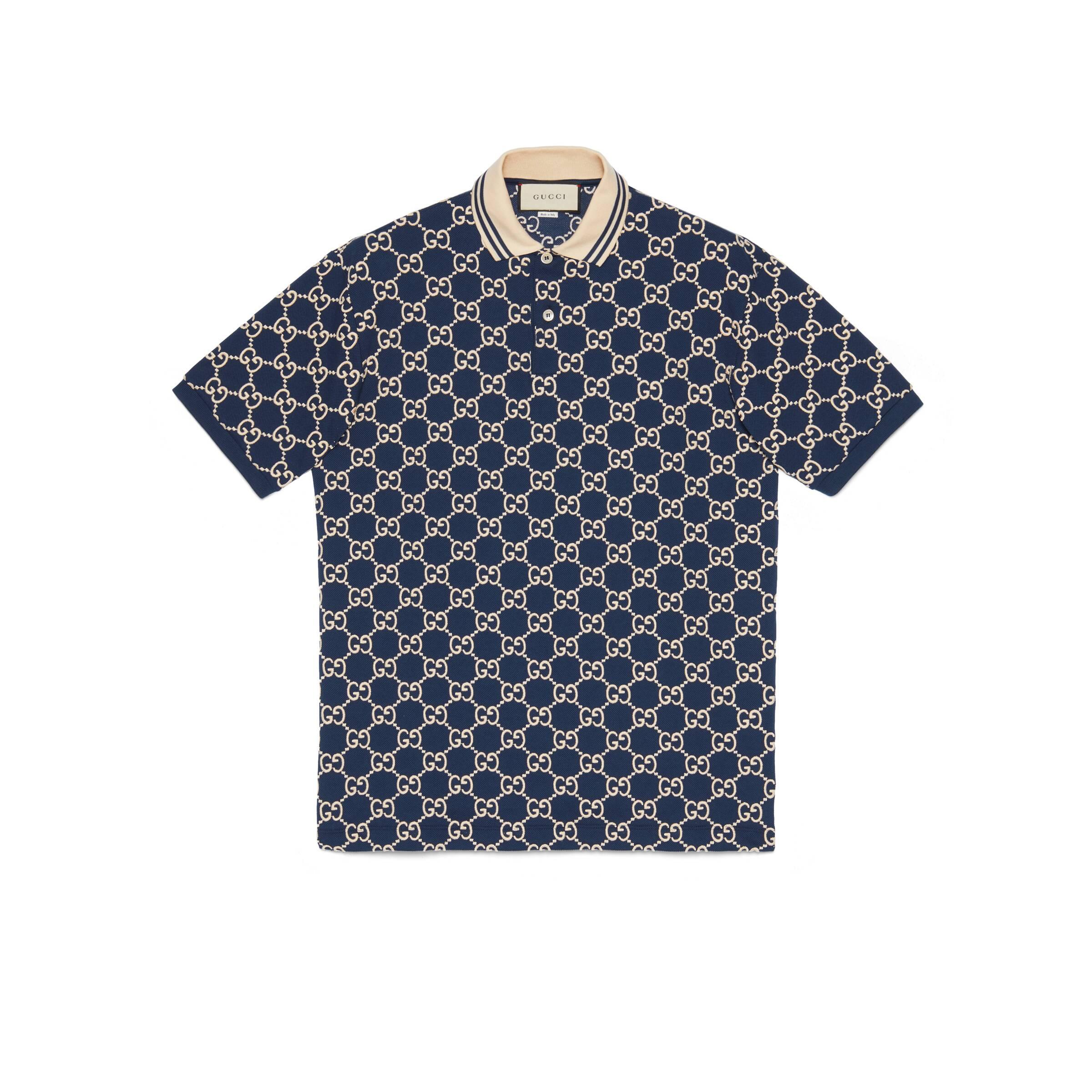 navy blue gucci polo shirt