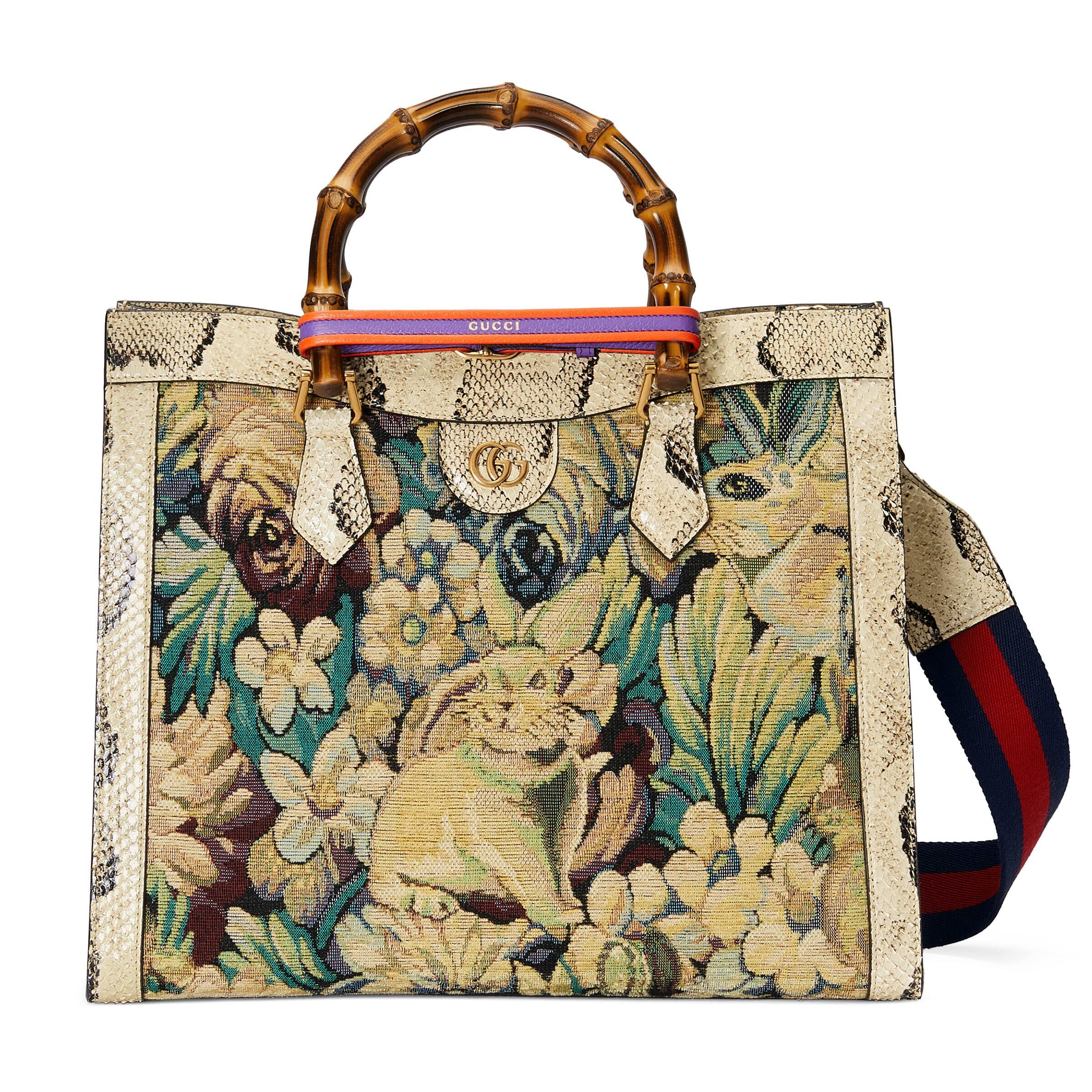 Gucci Diana Python Medium Tote Bag in Metallic | Lyst Canada