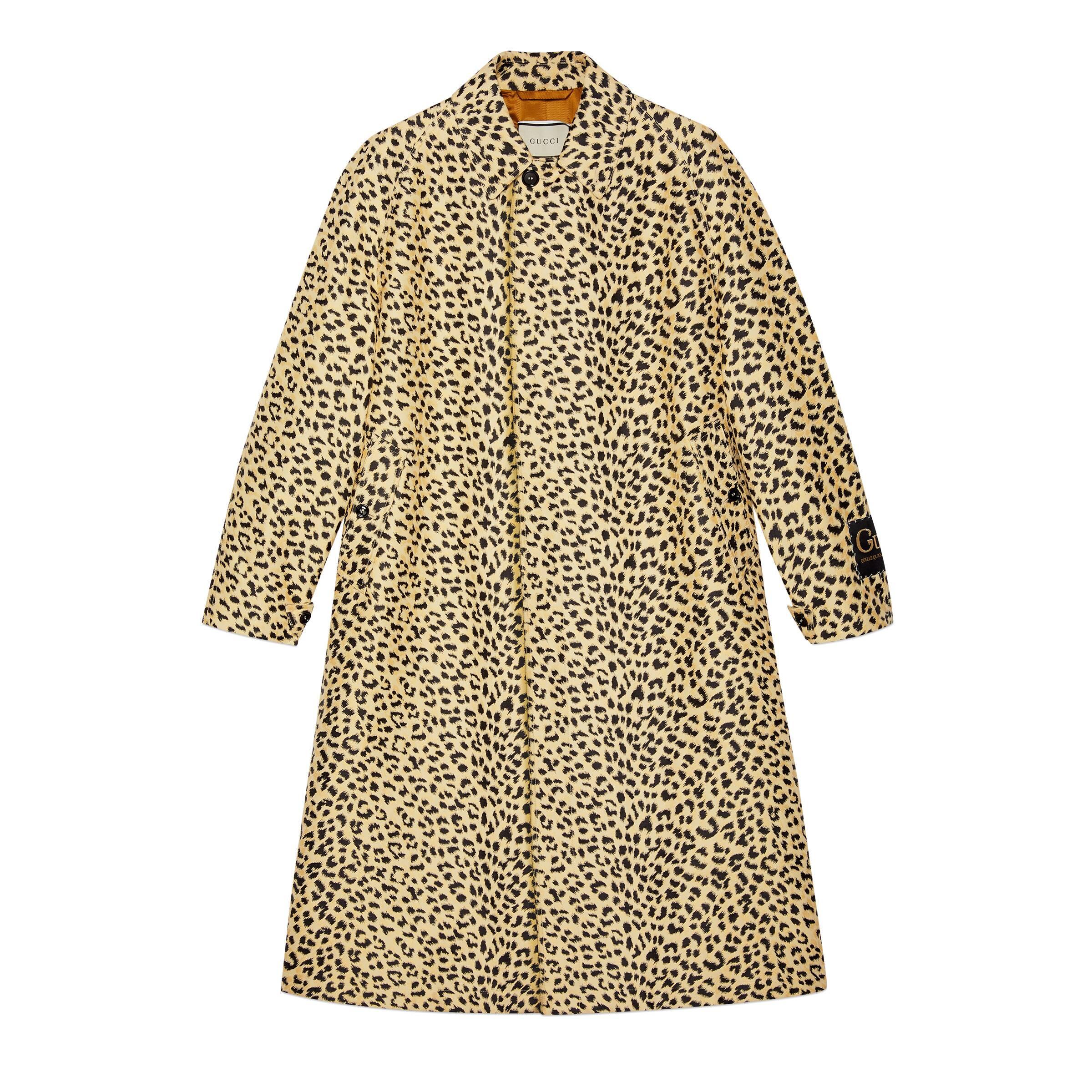 gucci leopard coat