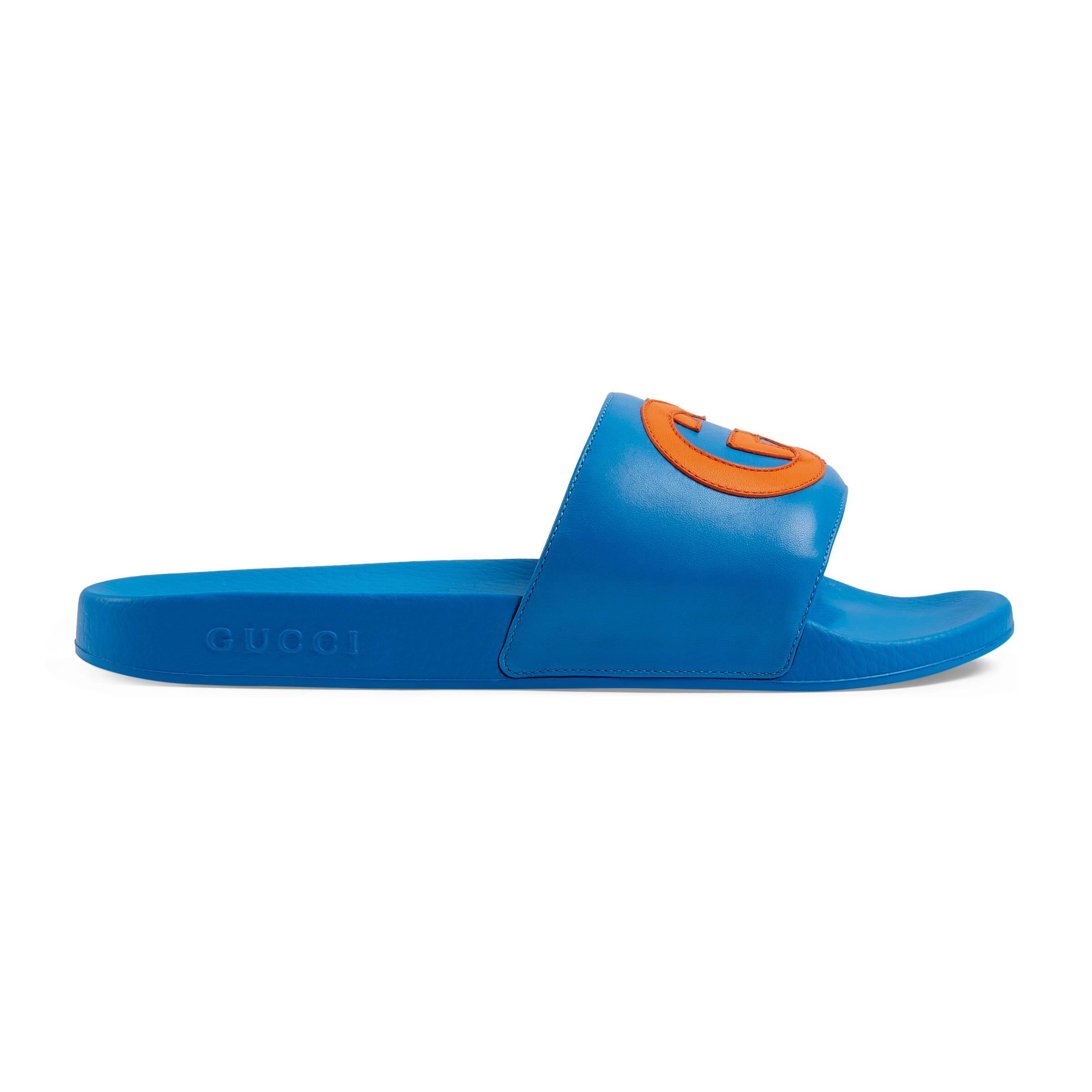 Blue gucci deals slides