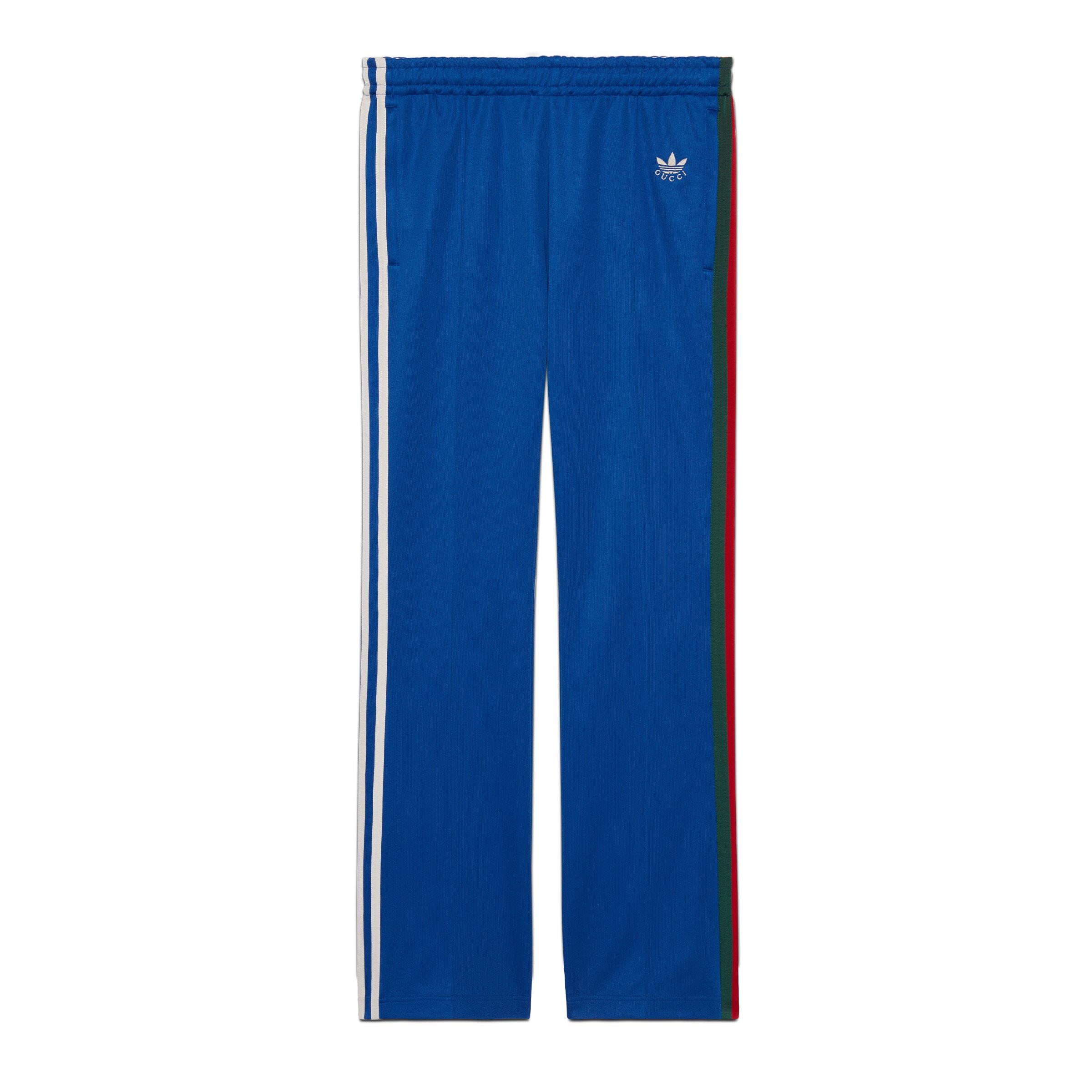 Gucci Adidas X Cotton Jersey Track Bottoms in Blue for Men | Lyst