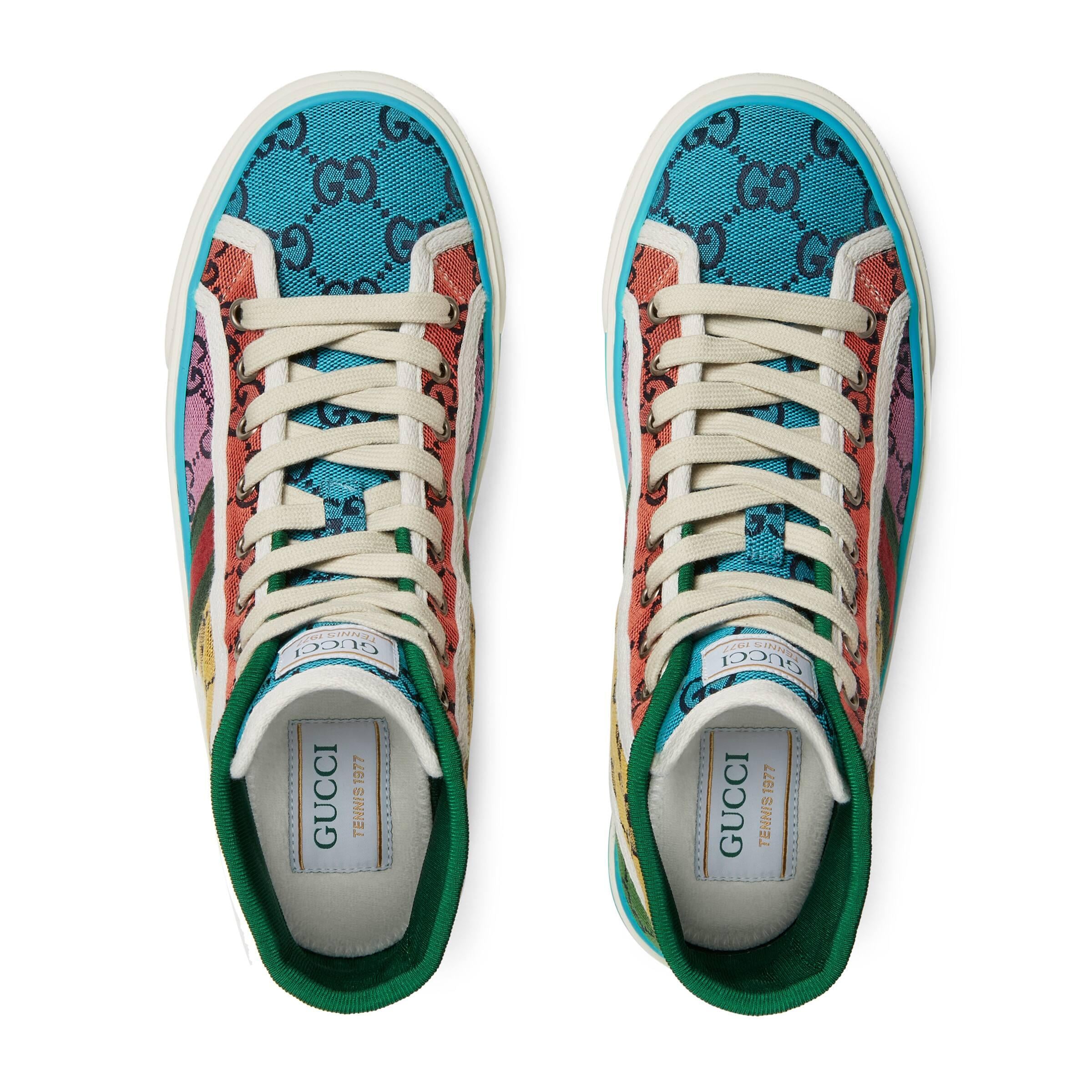 Zapatillas altas Tennis 1977 GG Multicolor Gucci de color Amarillo | Lyst