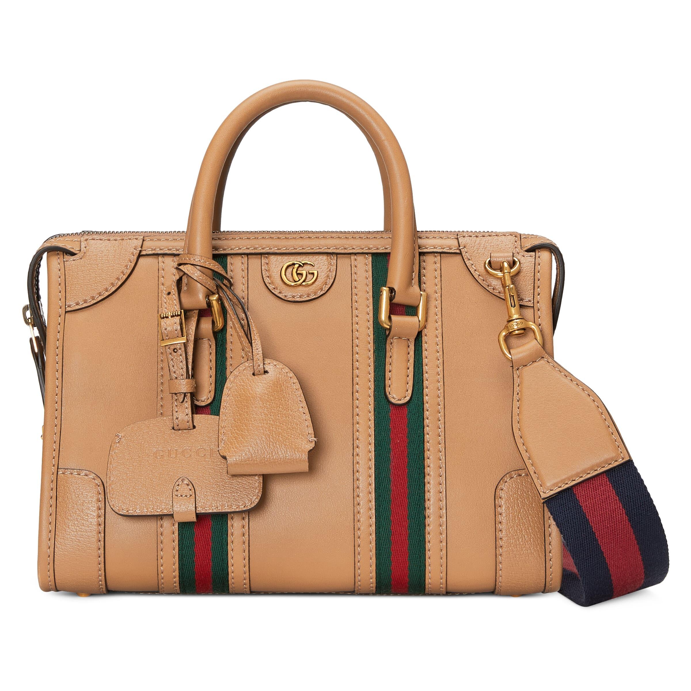 Gucci Bauletto Mini Top Handle Bag in Brown | Lyst