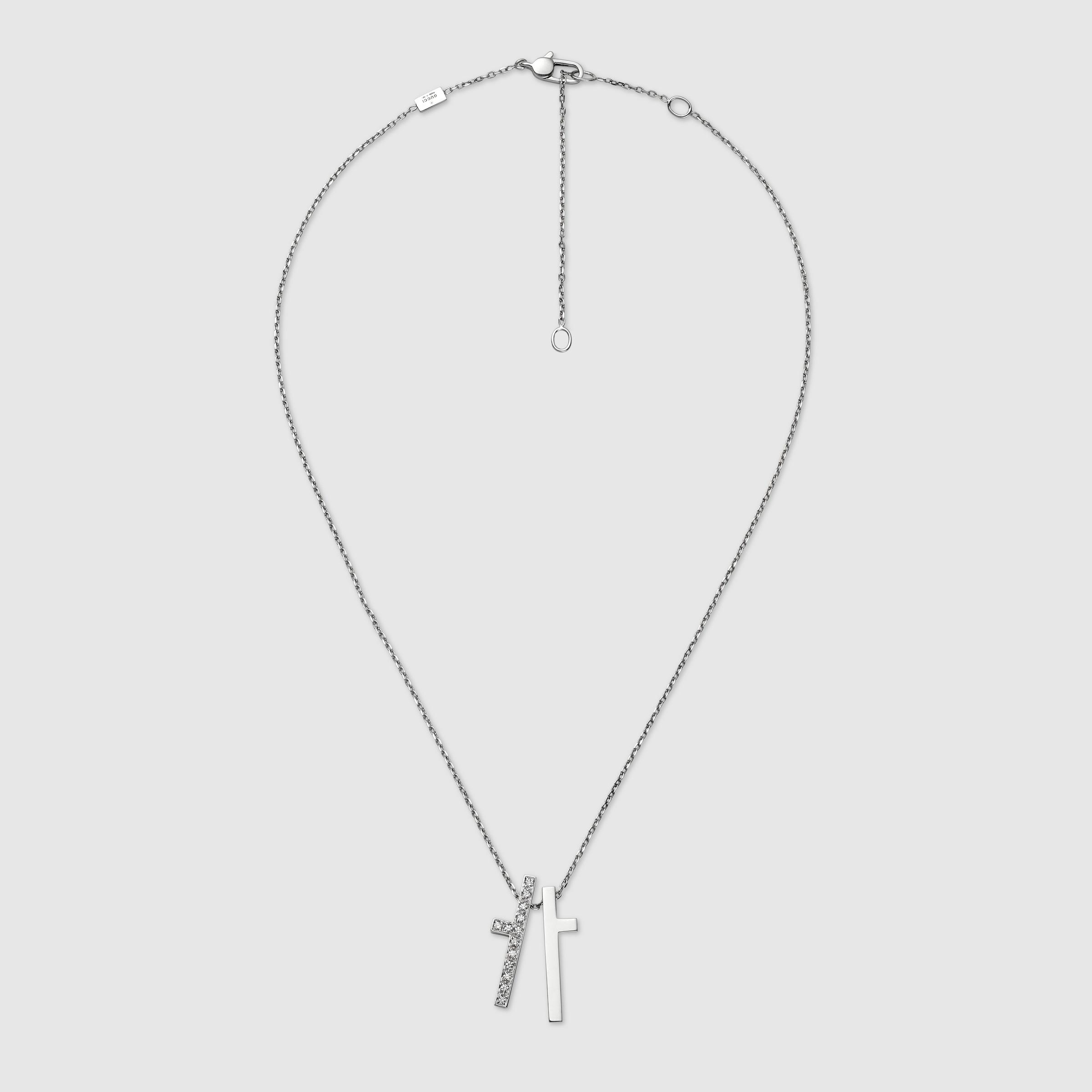 gucci split cross necklace