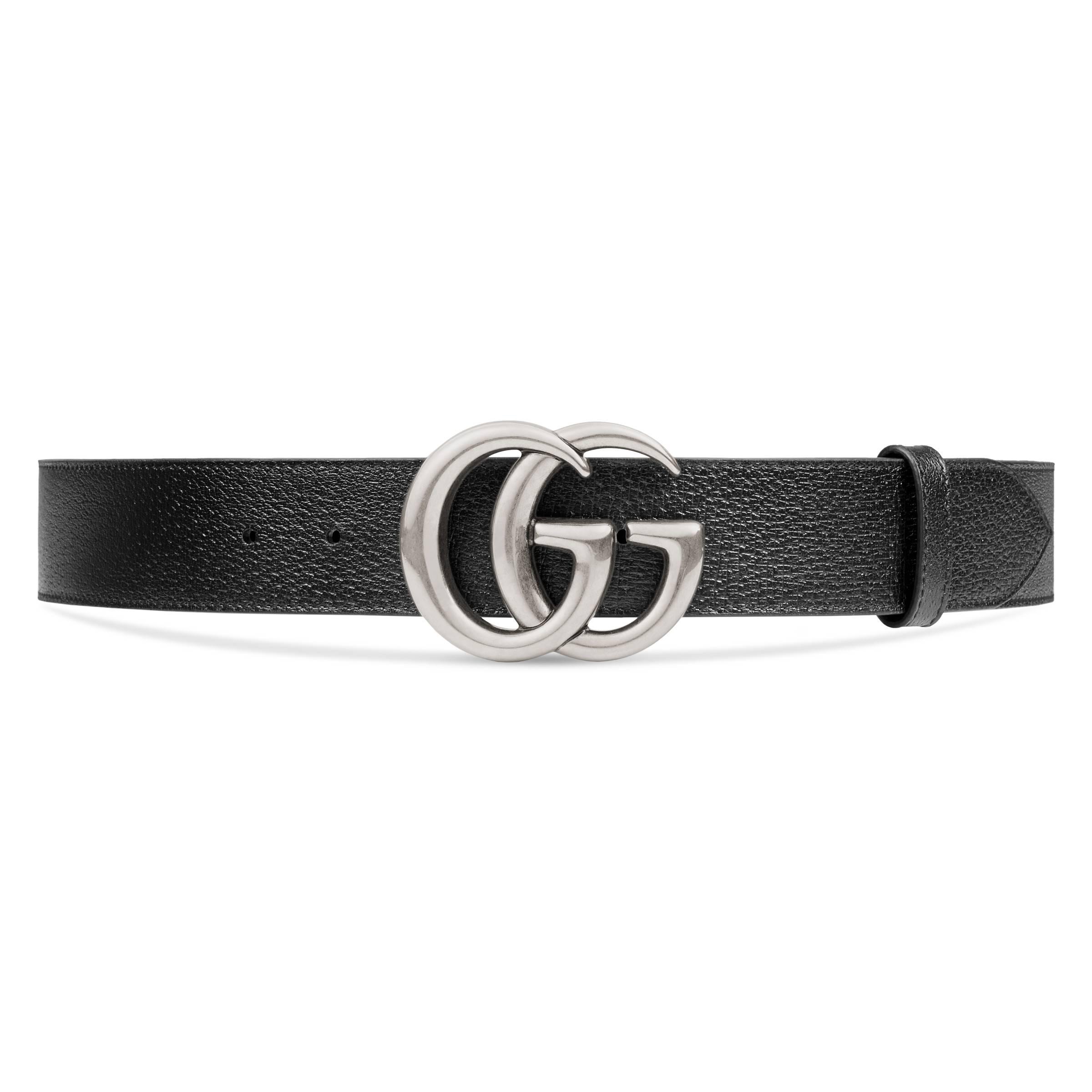Gucci Leather Belt With Double G Buckle in Black for Men - Lyst