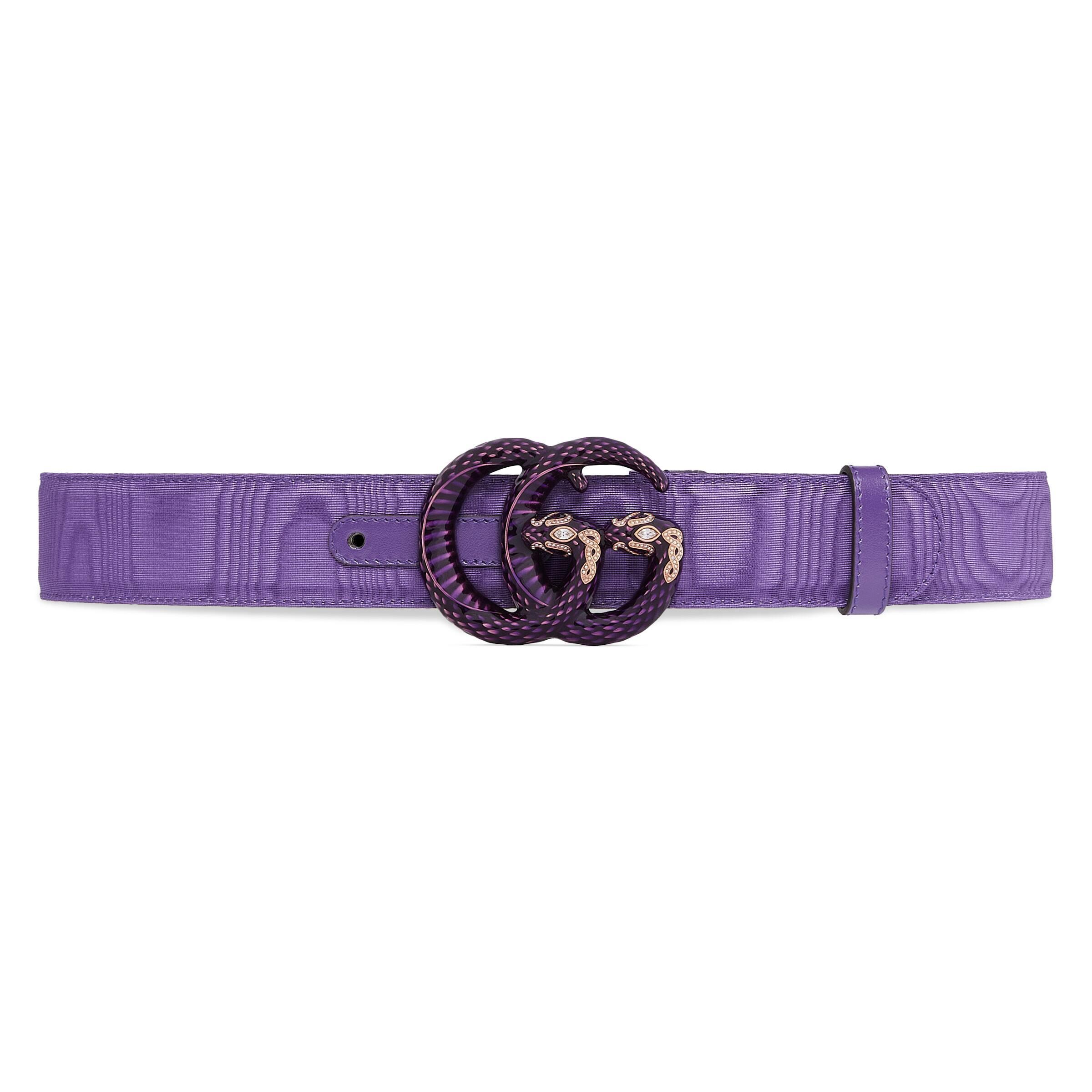 Gucci Belt With Double G Snake Buckle in Purple for Men | Lyst