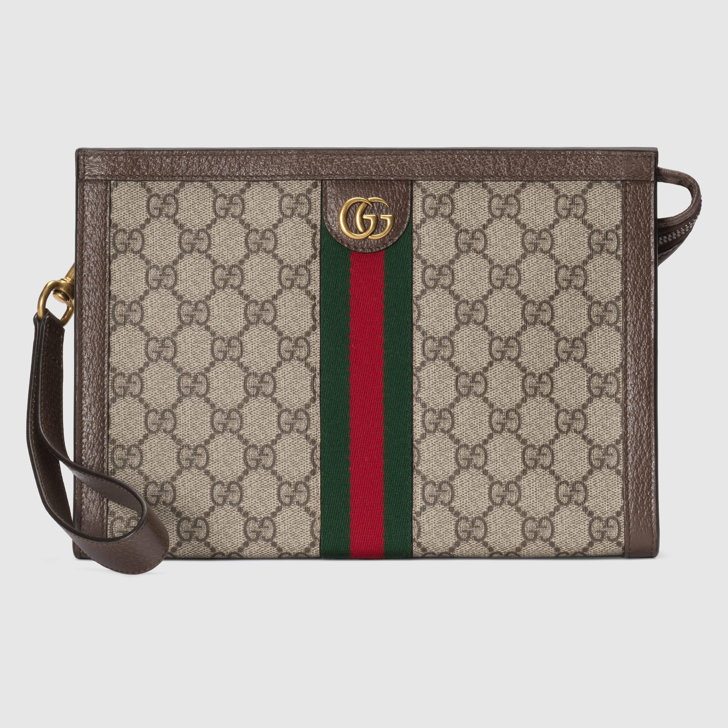 Gucci Ophidia GG Pouch in Metallic for Men Lyst