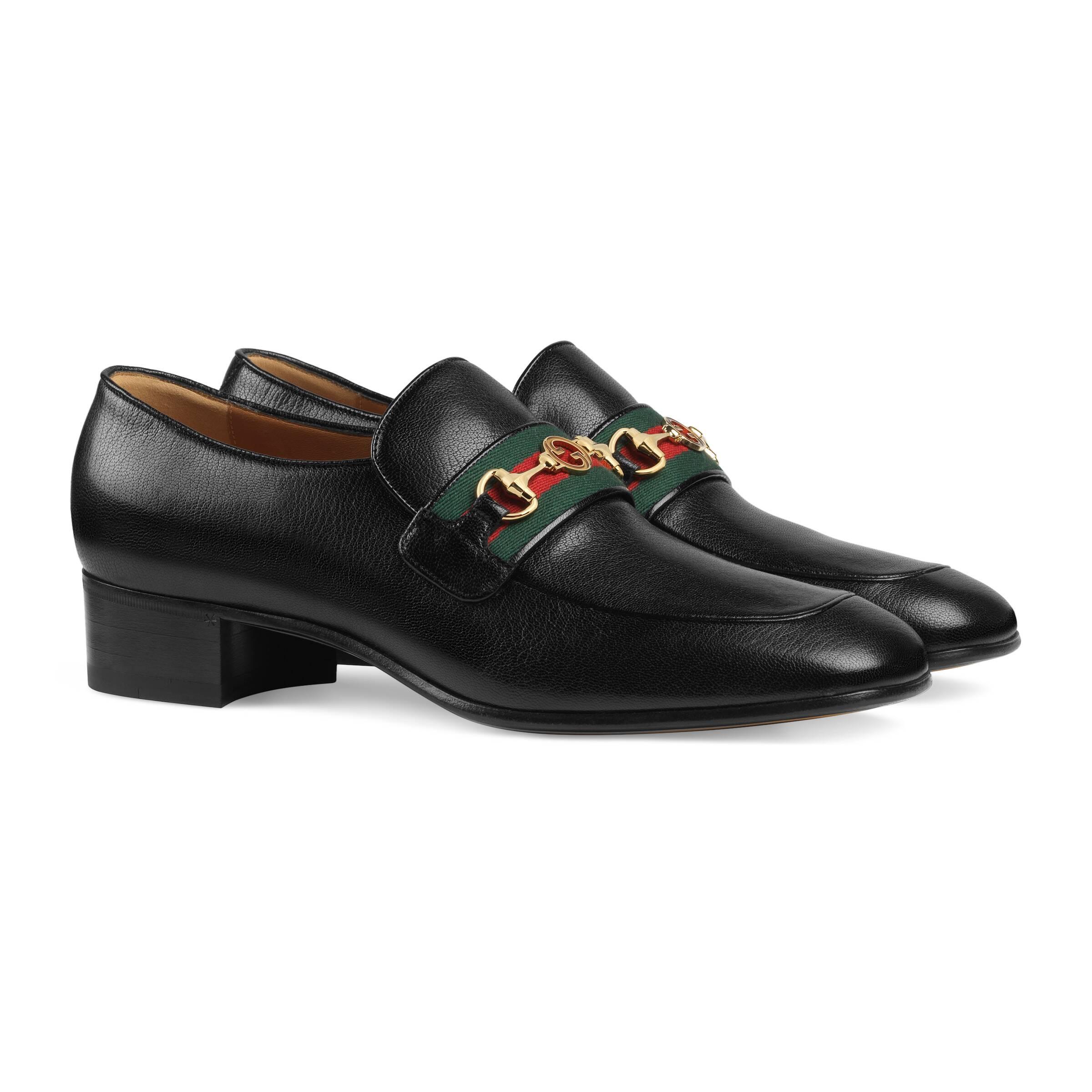 Gucci Leather Loafer With Interlocking 
