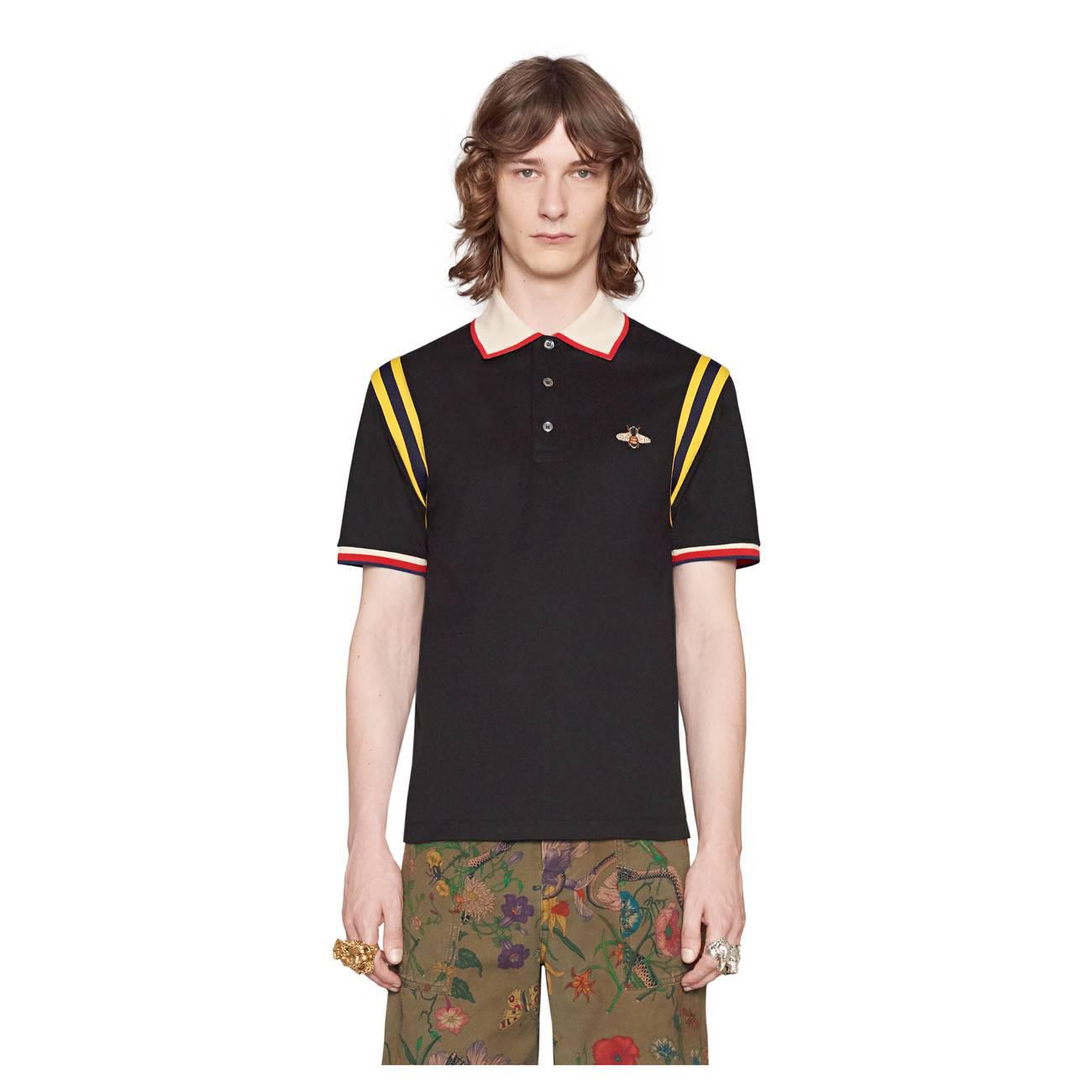 cotton polo with bee